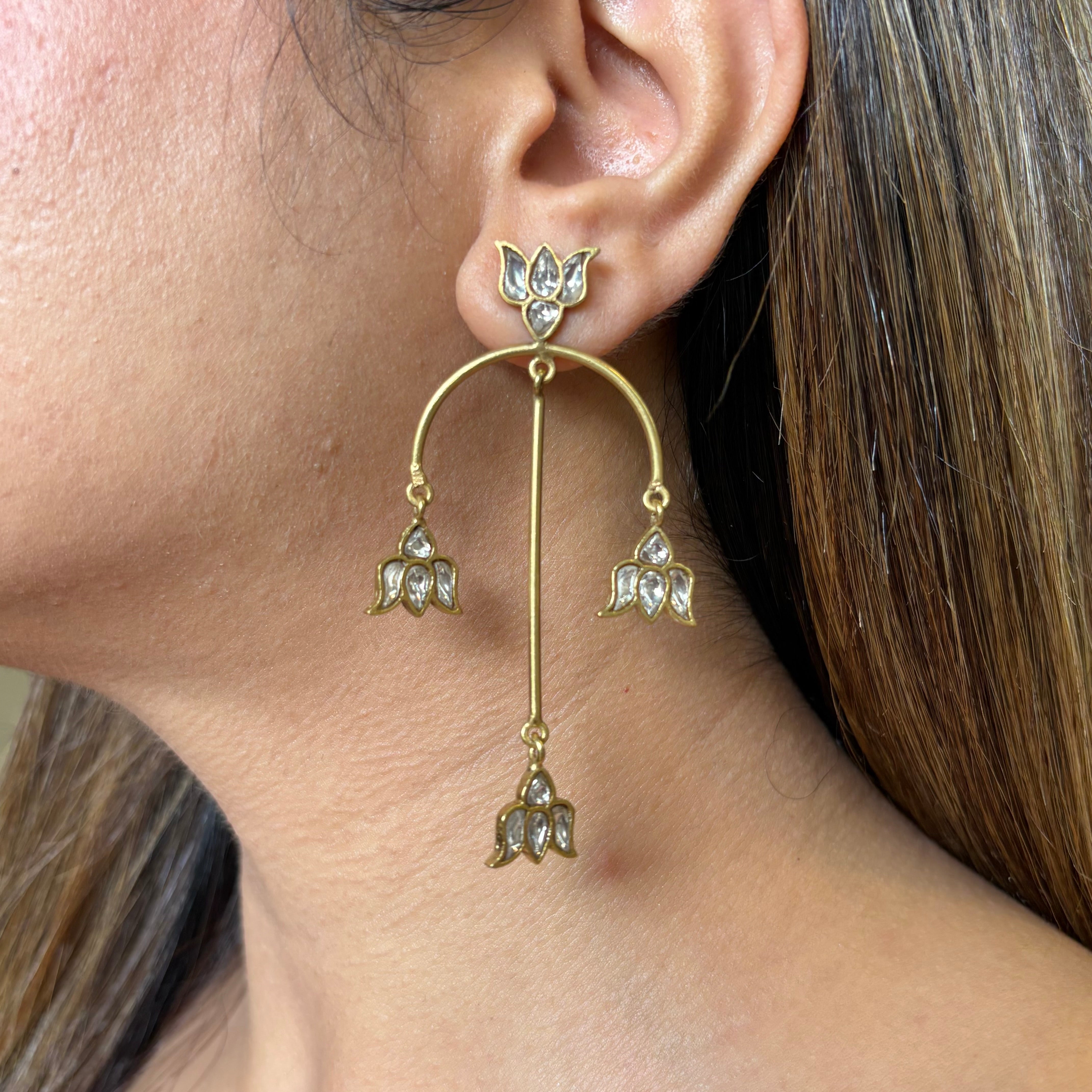 Nayaab Mehr Lotus Earrings