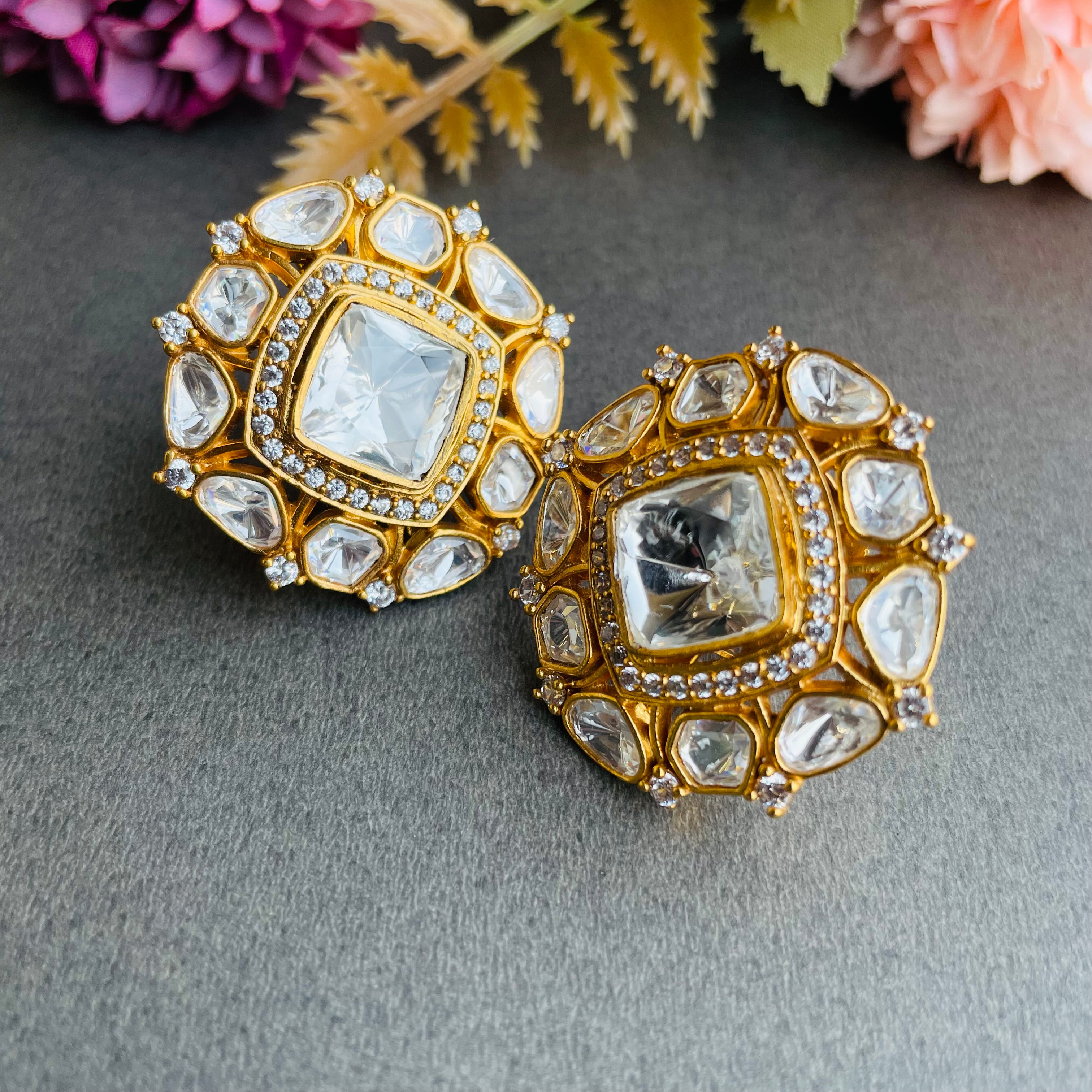 Nayaab maya Polki studs