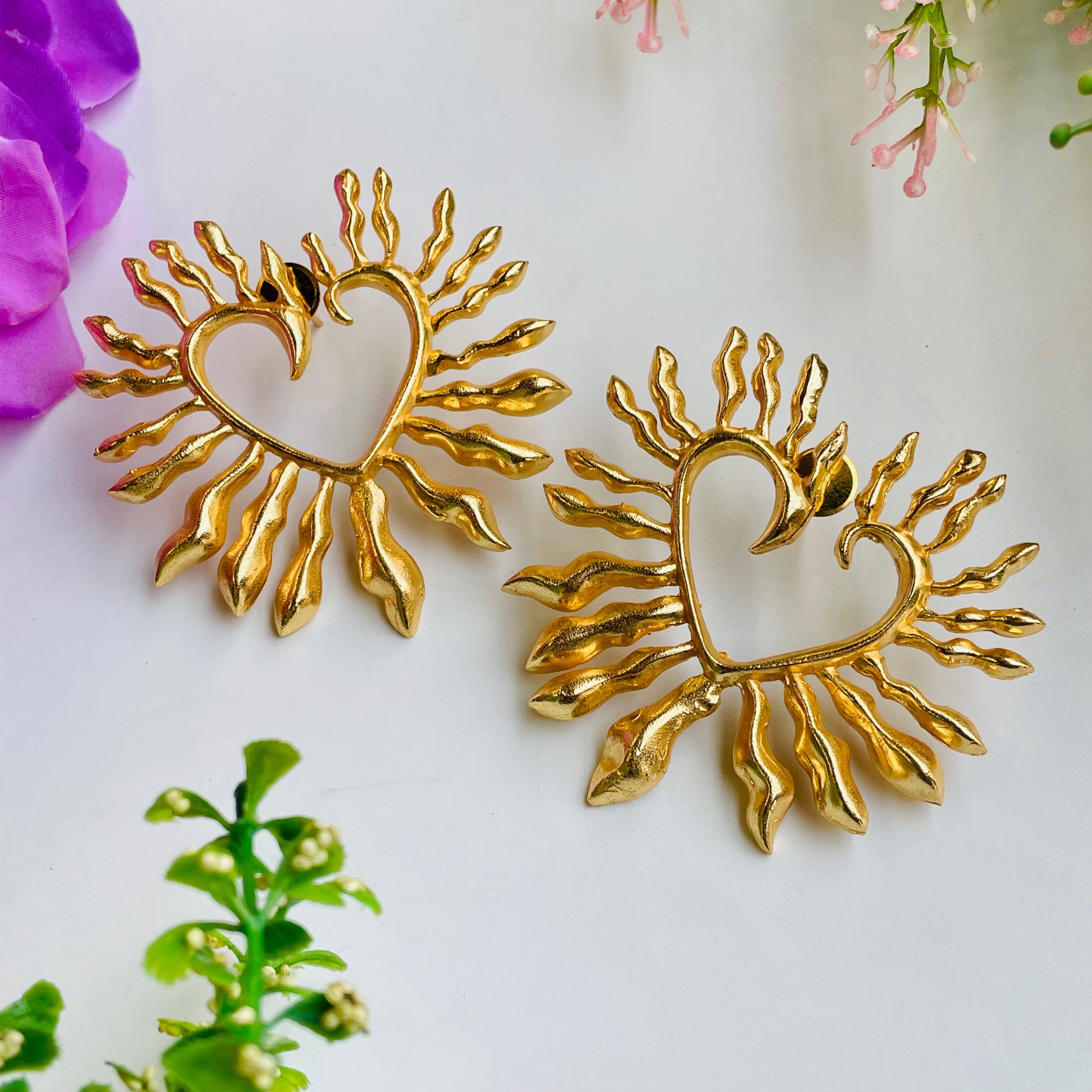 Nayaab Heart Earrings