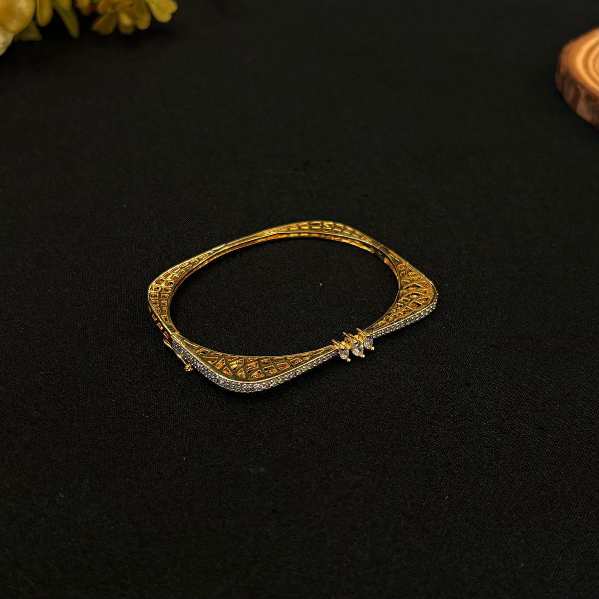 Ira Crystal Leaf Bracelet
