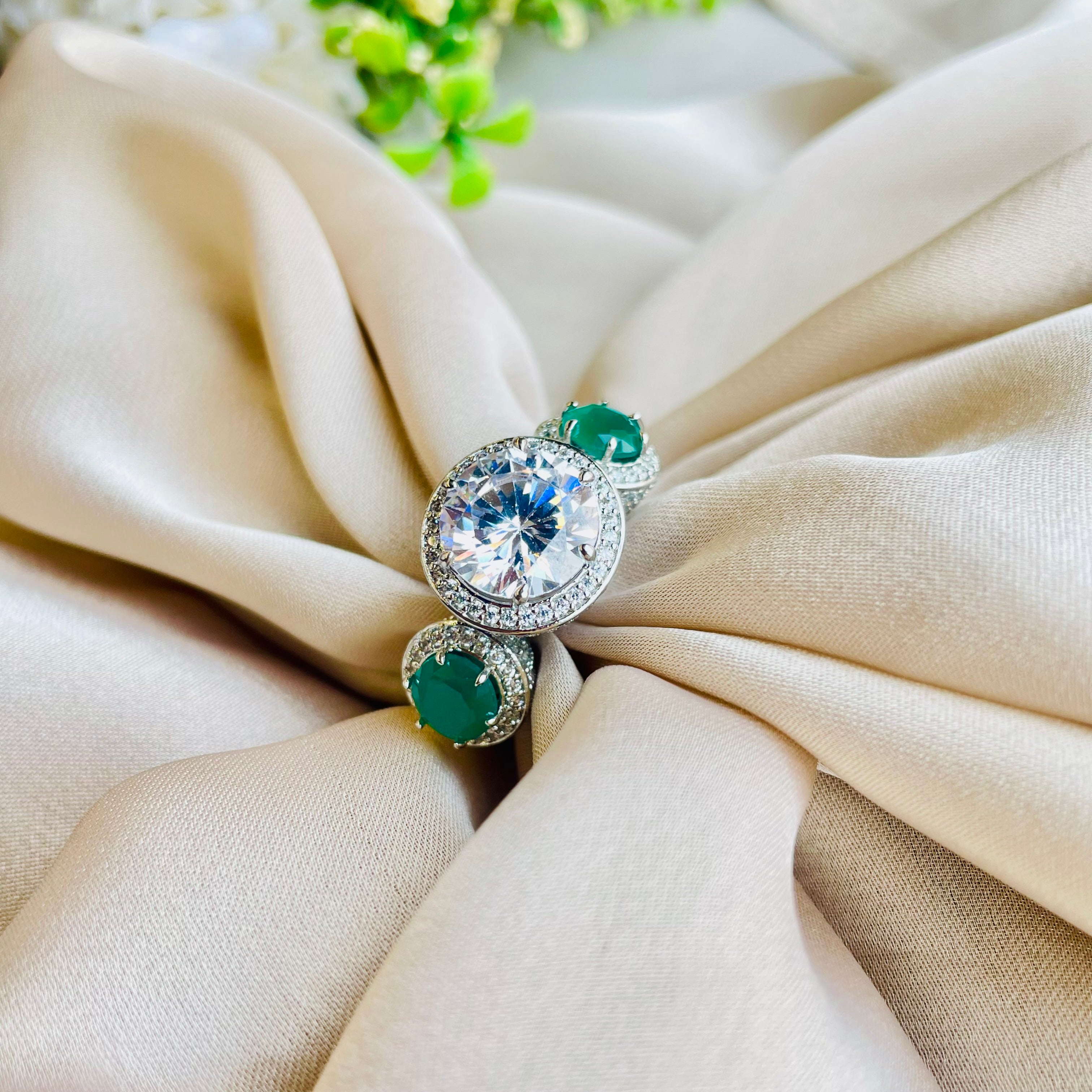 Ad Rosie Ring-green adjustable