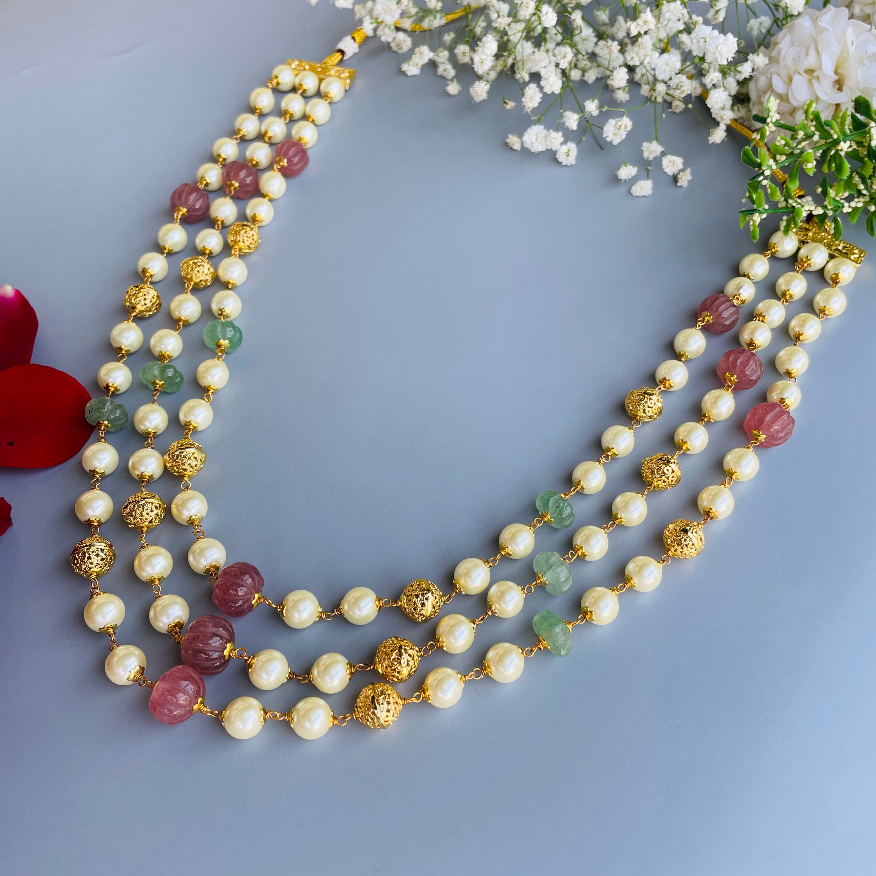 Nayaab Mahi pearl long Neckpiece