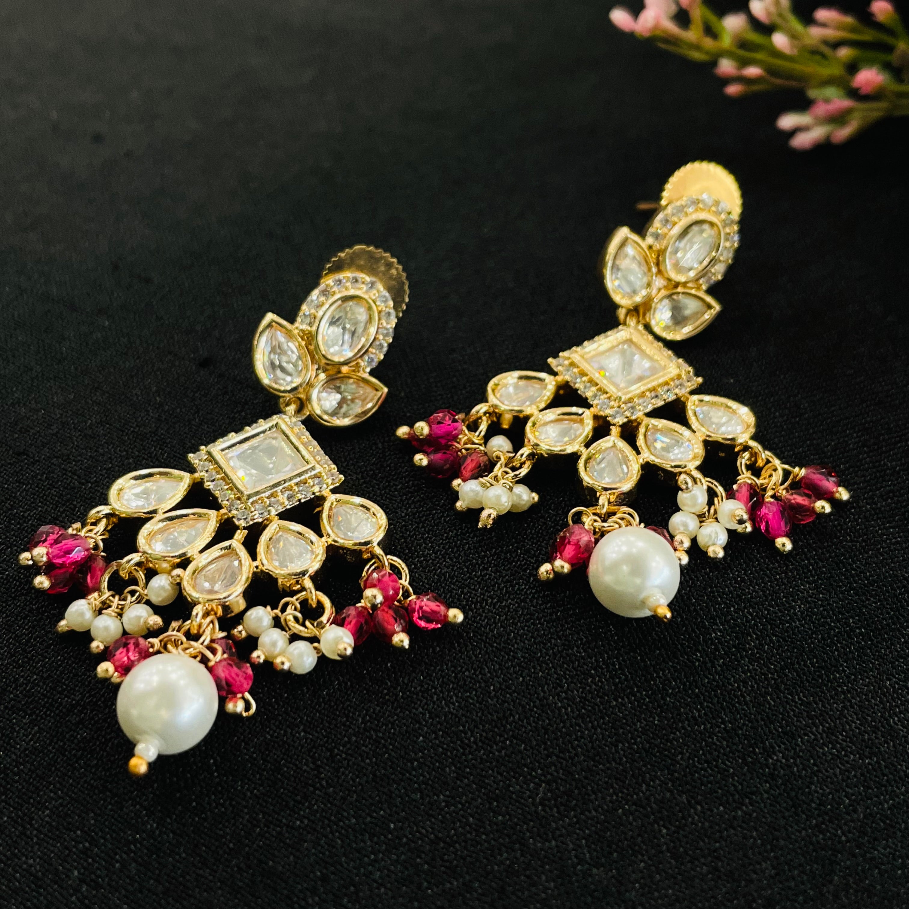 Nayaab anushi polki earrings