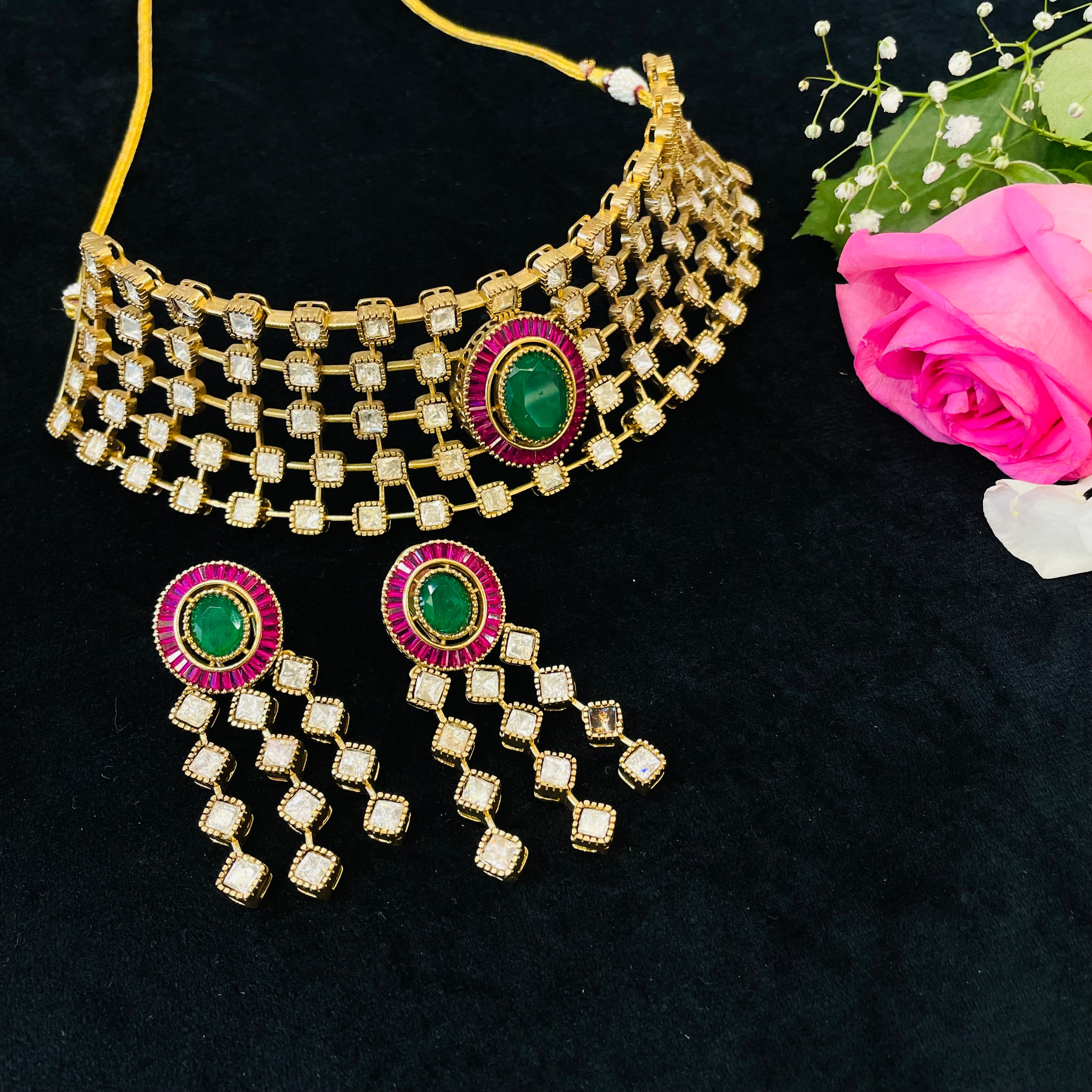 Nayaab Shalu Polki Choker