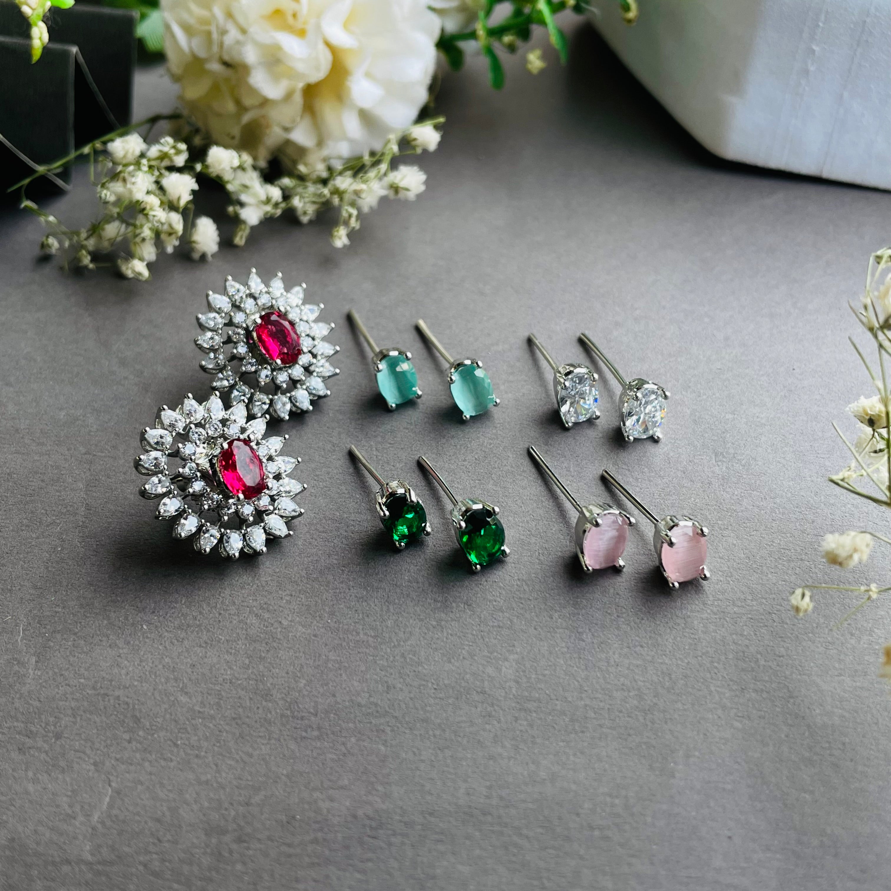 Ad  Bailey studs colour changeable