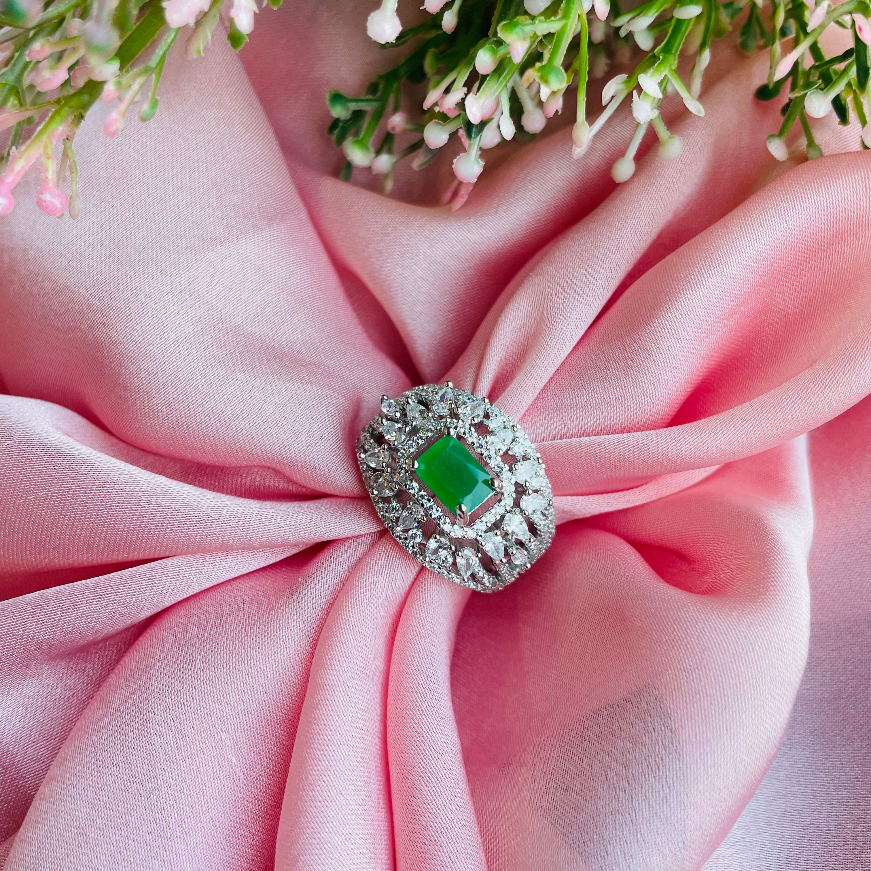 Ad belle ring-Green adjustable