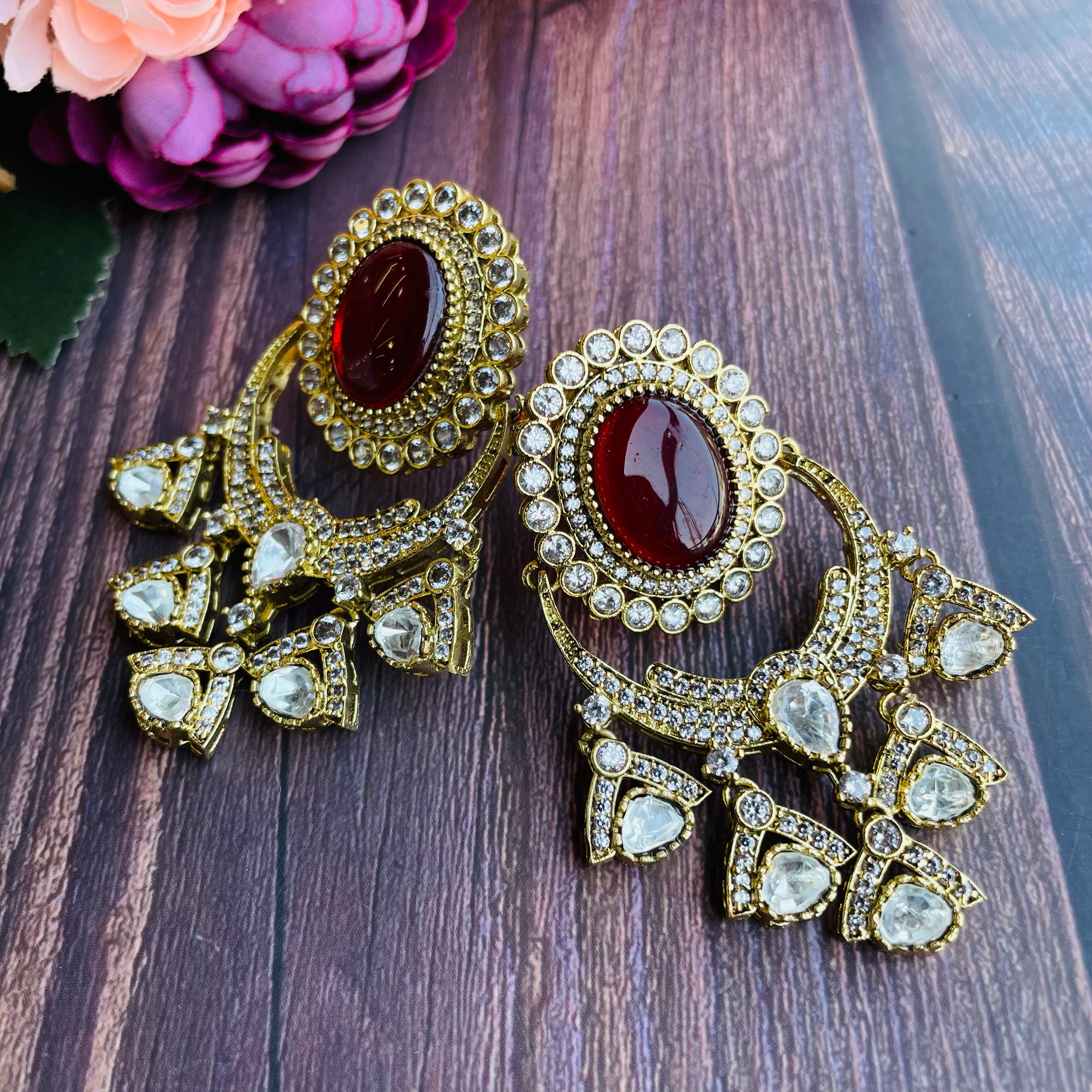 Nayaab Ruhi Polki Earrings