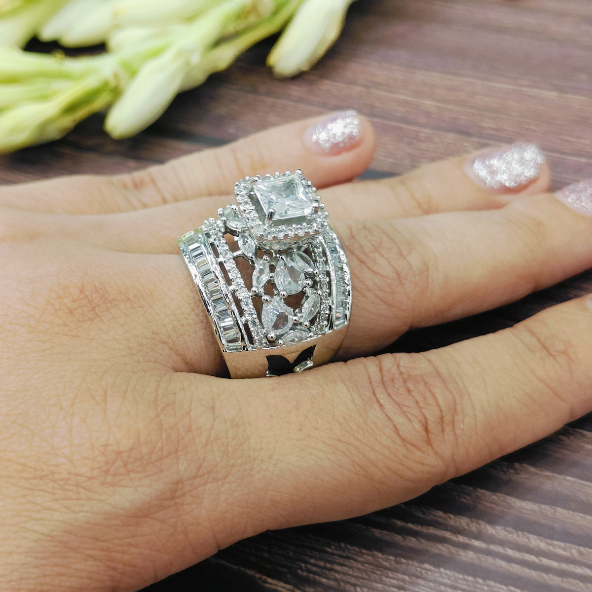 Ad Metal Rings Ad Elsa ring with ad studs free