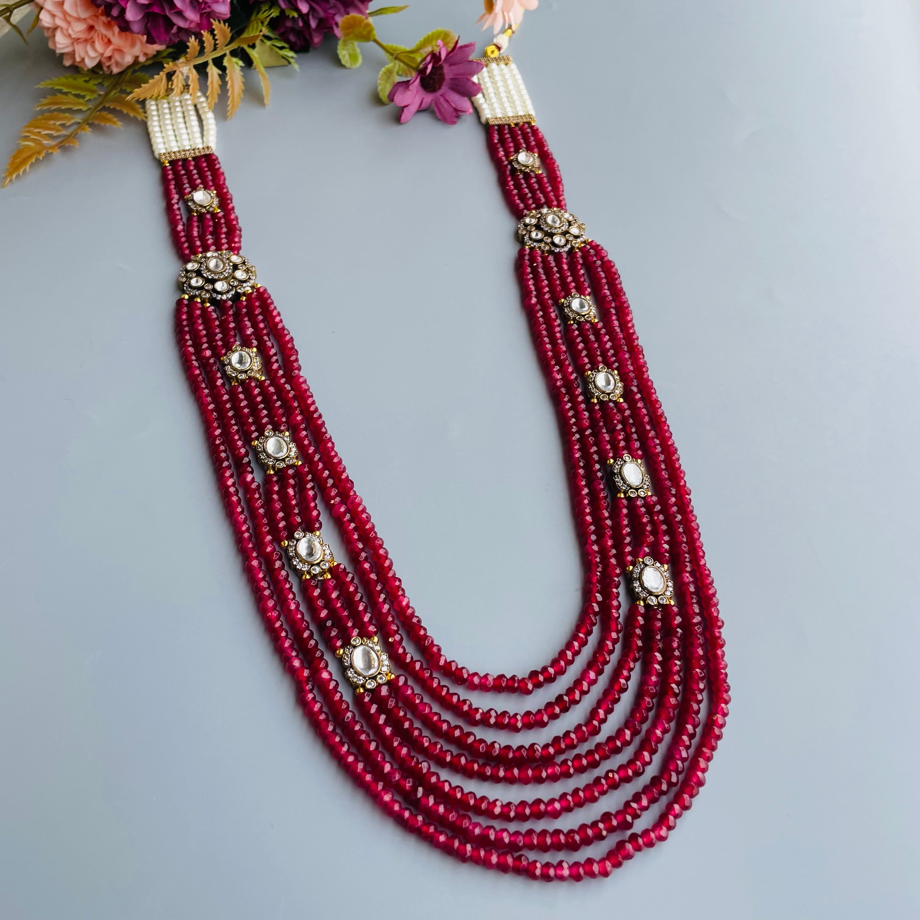 Nayaab rusi long neckpiece~ with free ring