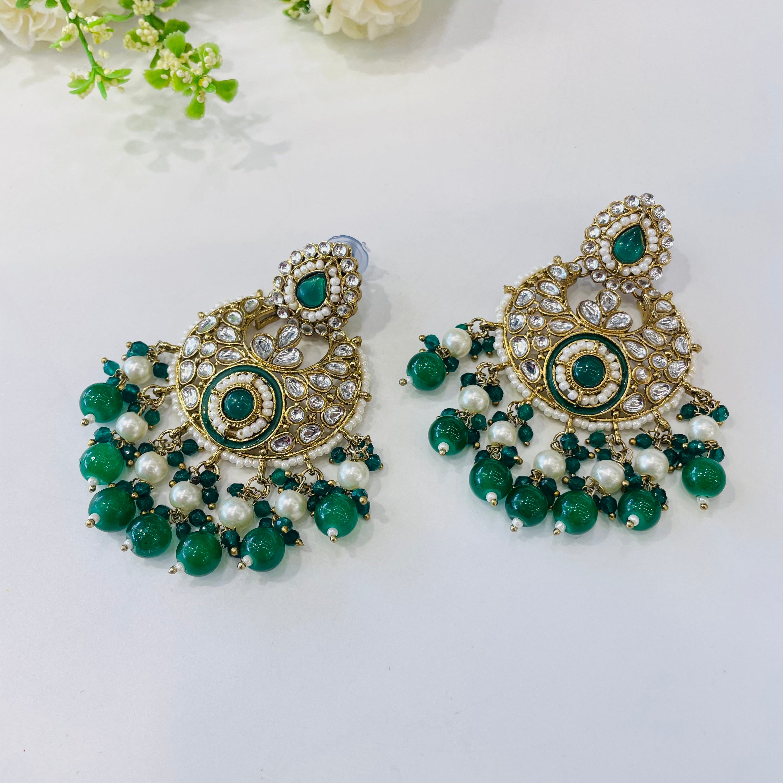 Nayaab Diya earrings with tikka