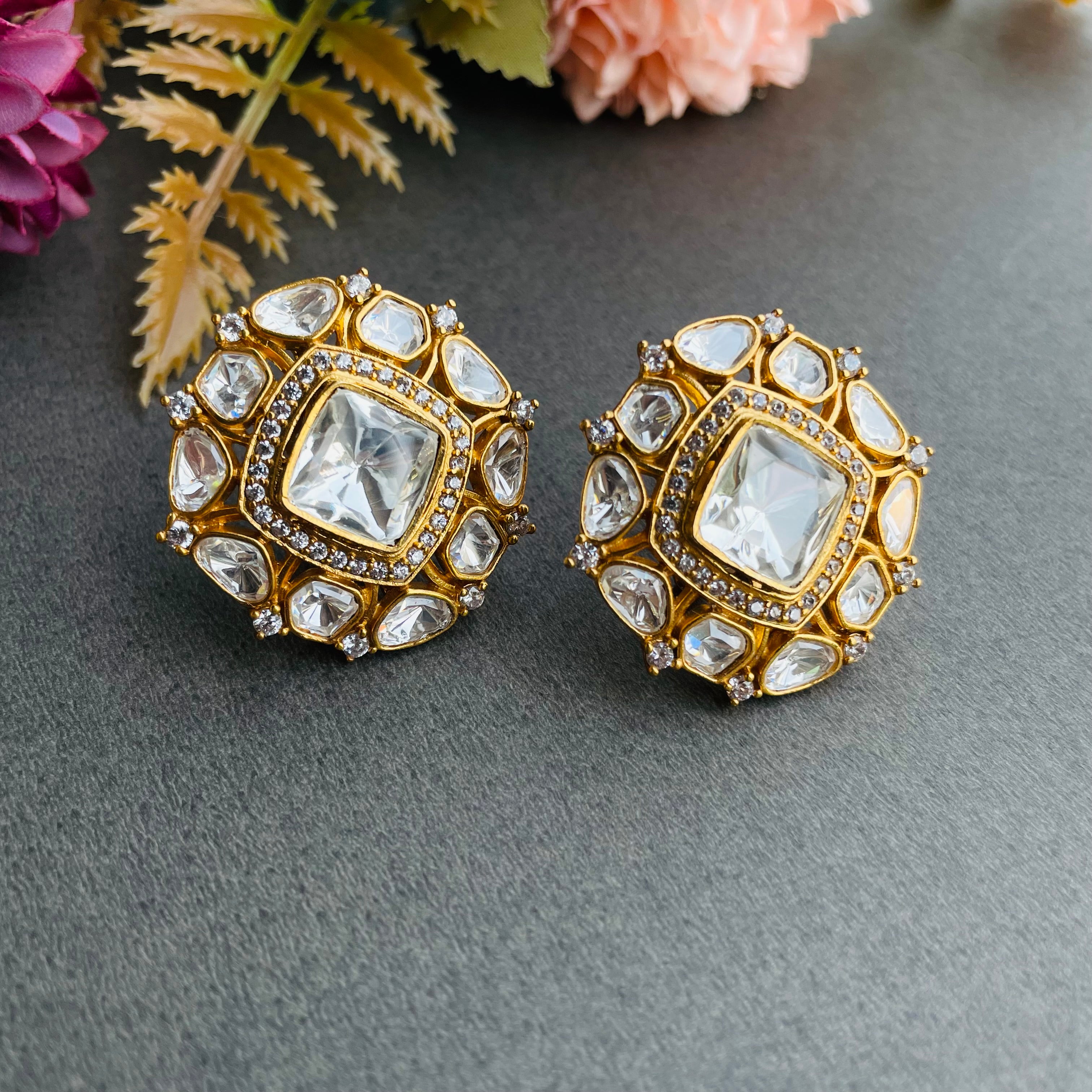 Nayaab maya Polki studs