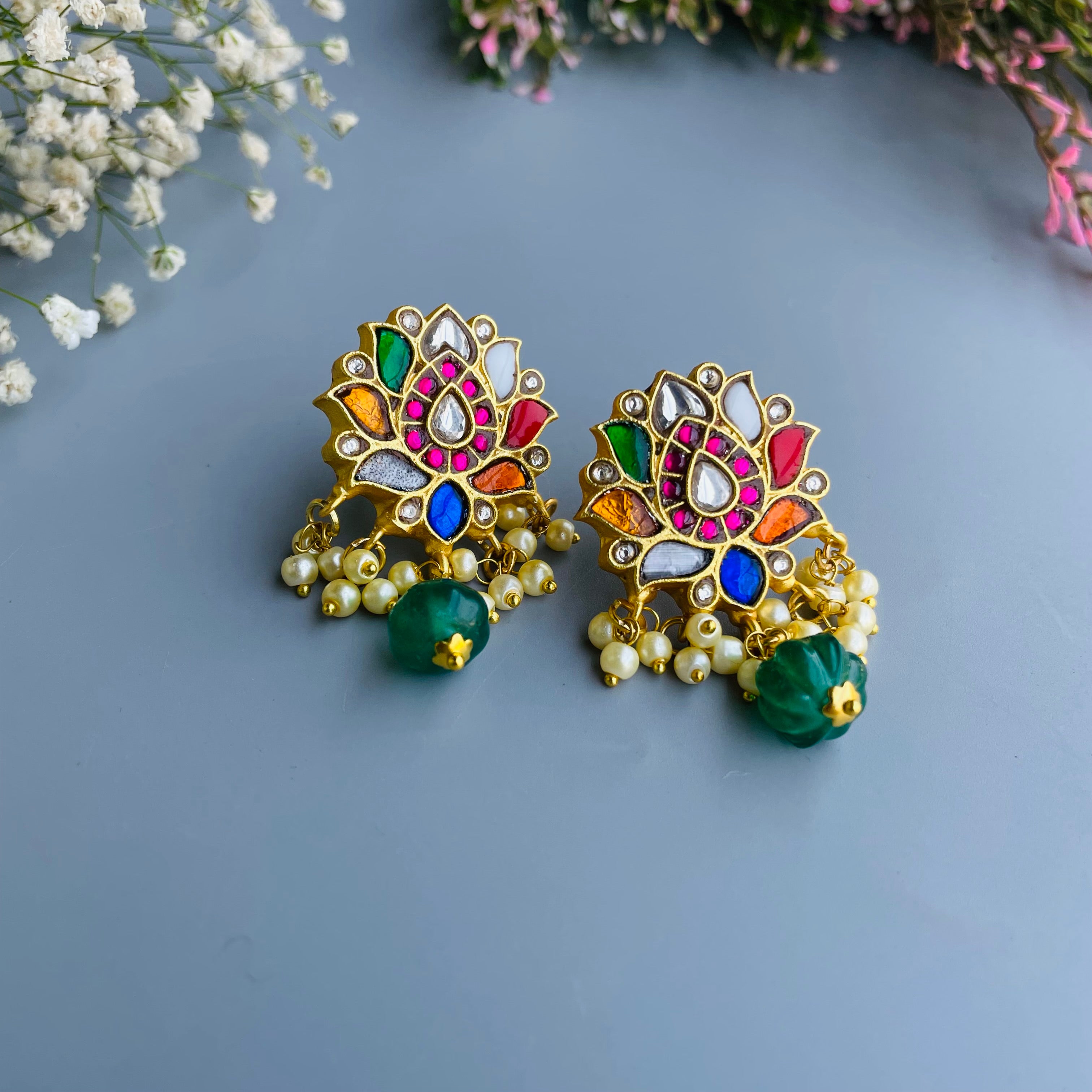 Nayaab lotus studs