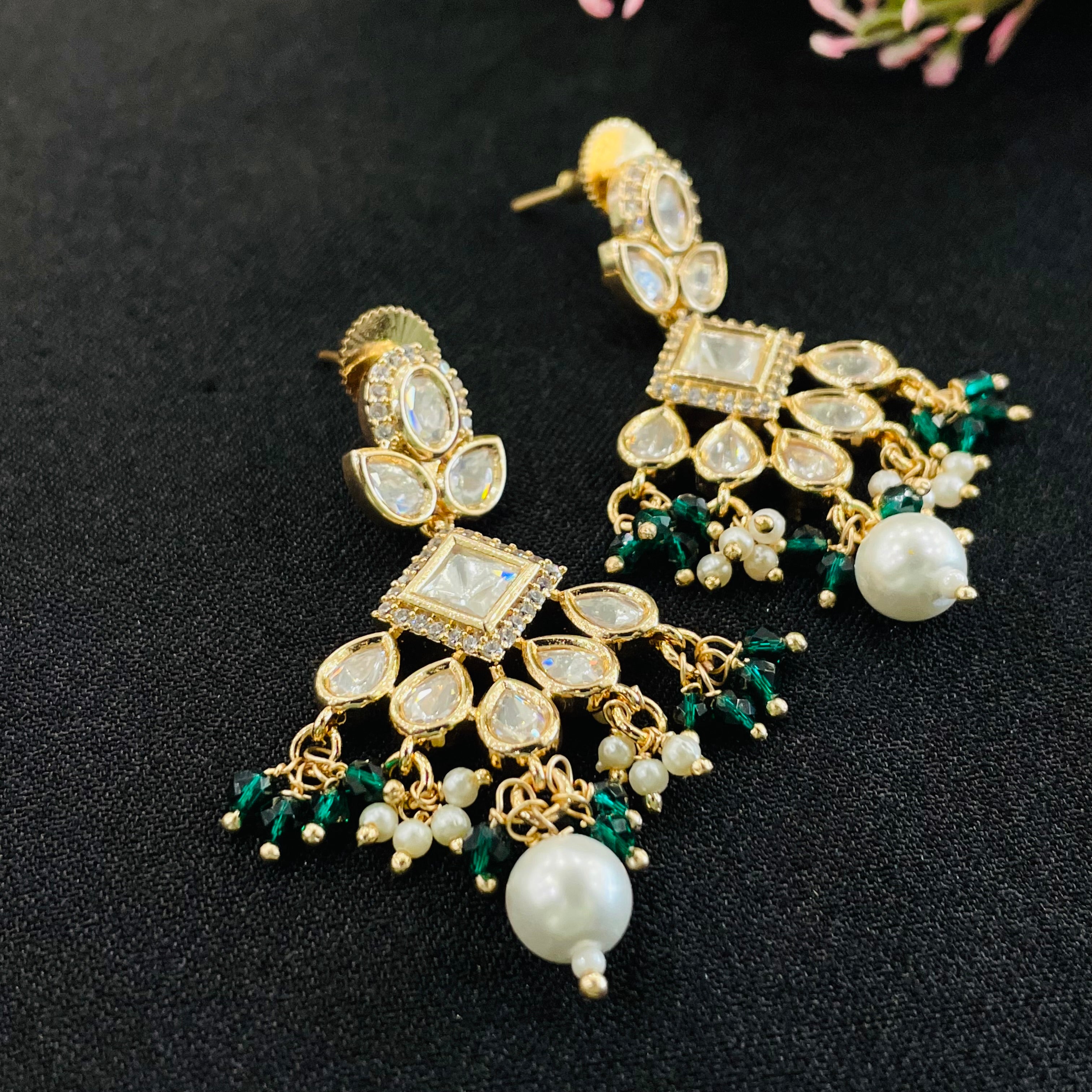 Nayaab anushi polki earrings