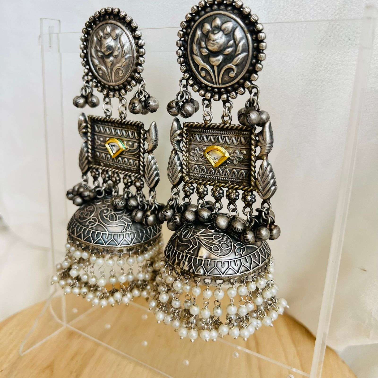 Oxidized Payal's Jhumki Velvet box by Shweta