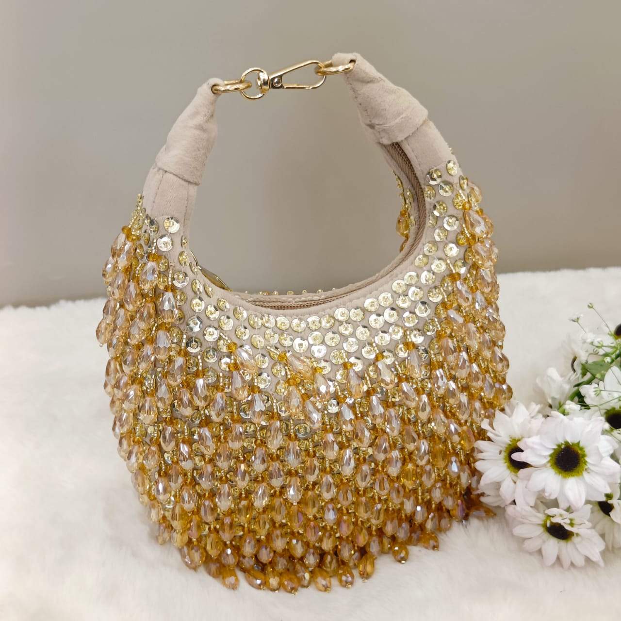 Buy Golden Pearl Potli Bag – Odette