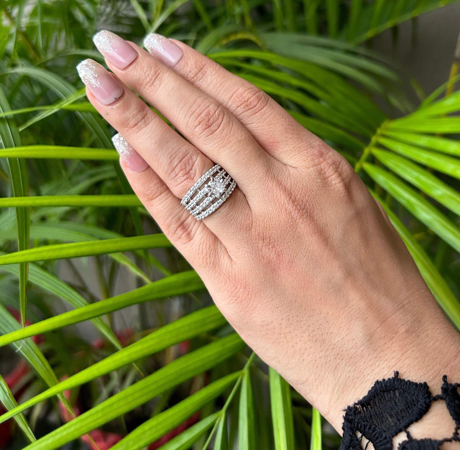 Vs sterling silver cocktail ring 133