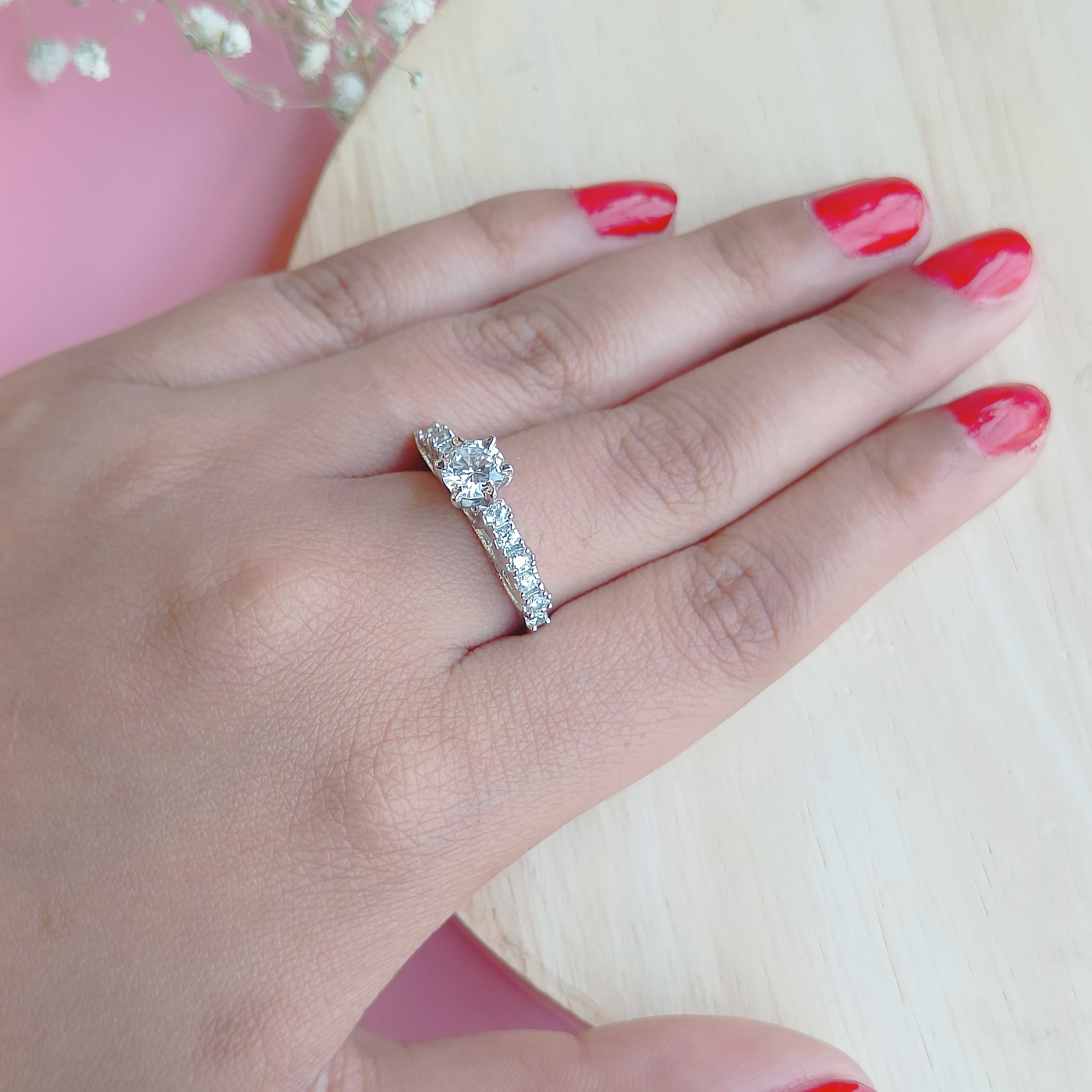 VS sterling silver Cocktail Ring-152