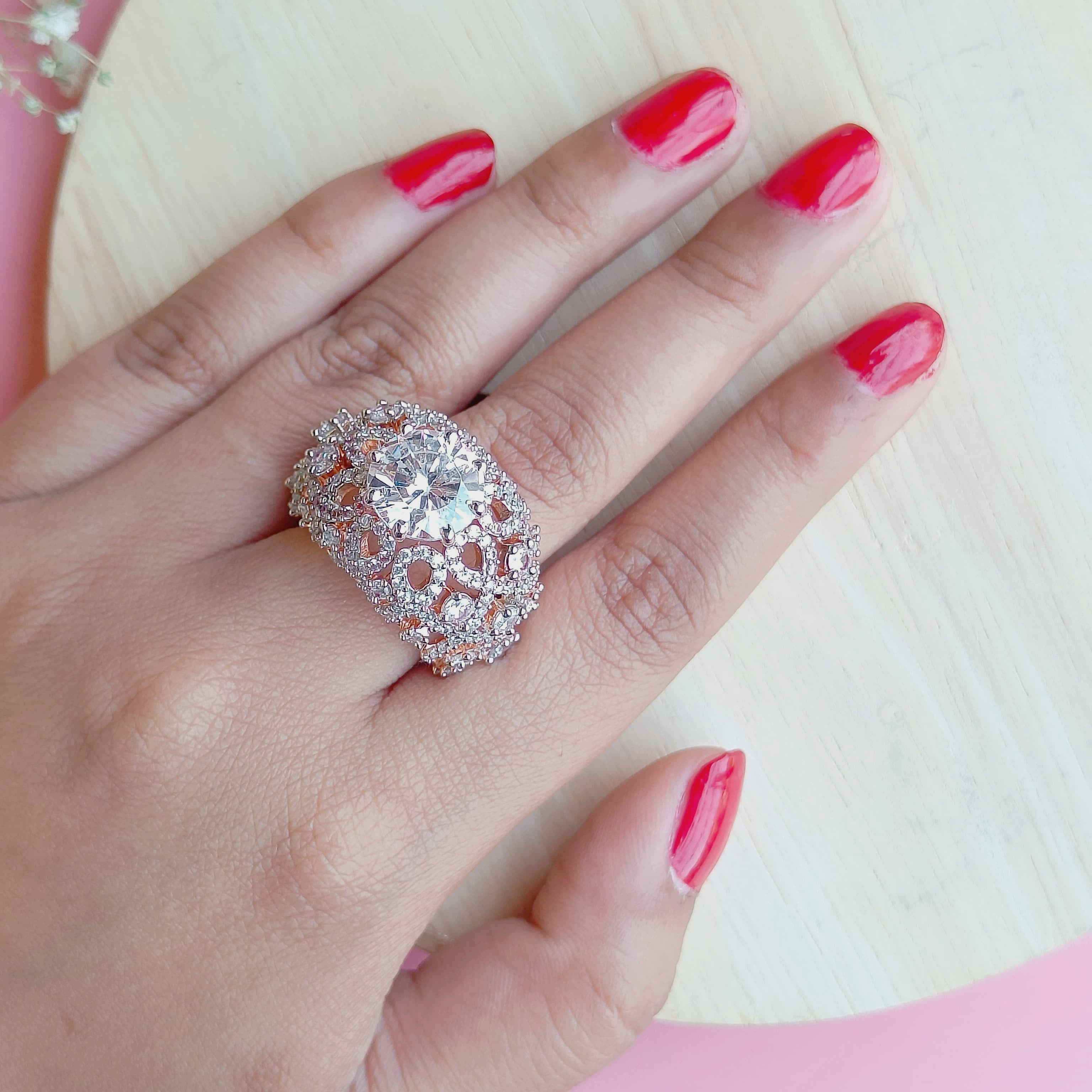Vs Sterling silver Cocktail Ring 137