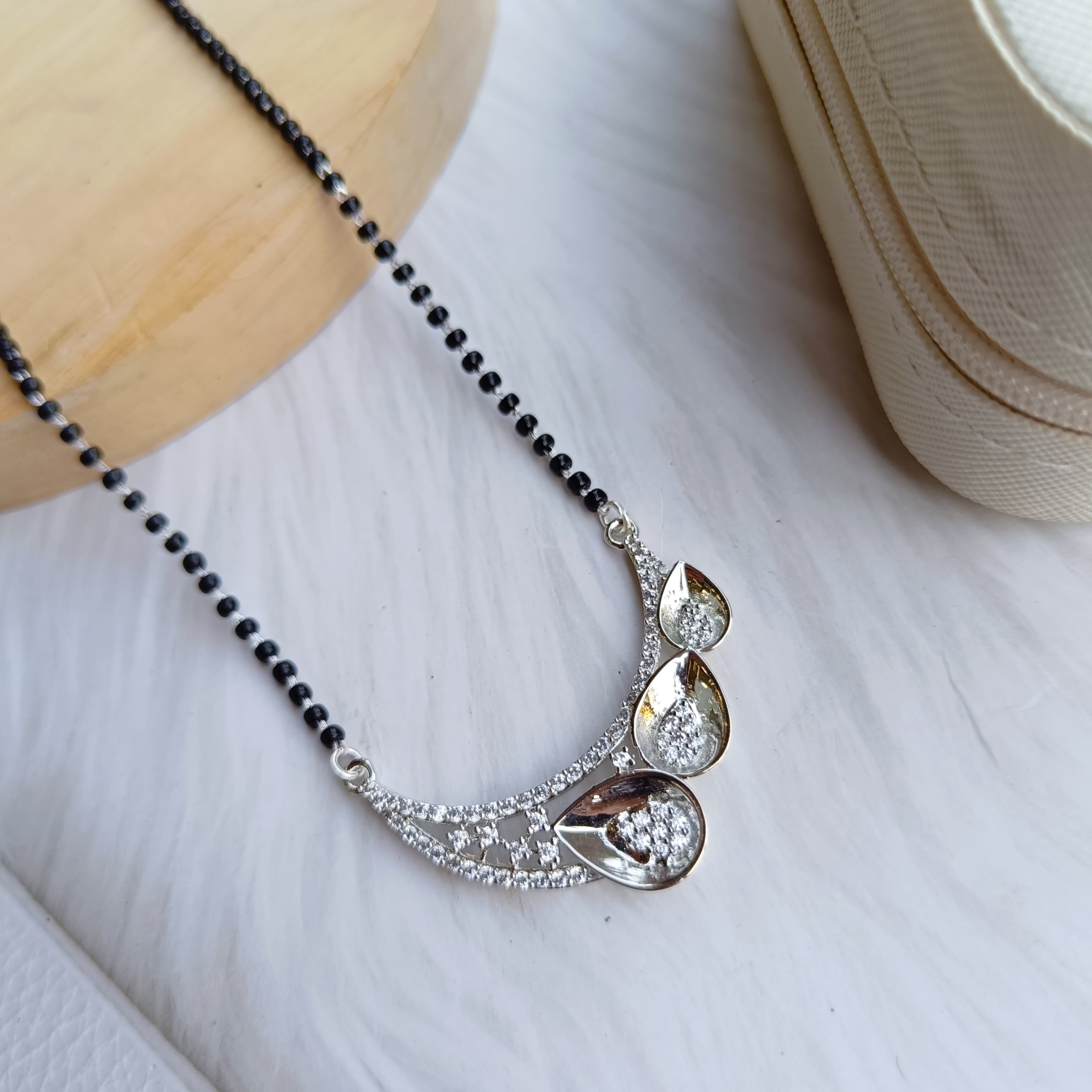 Sterling silver mangalsutra-1228 silver