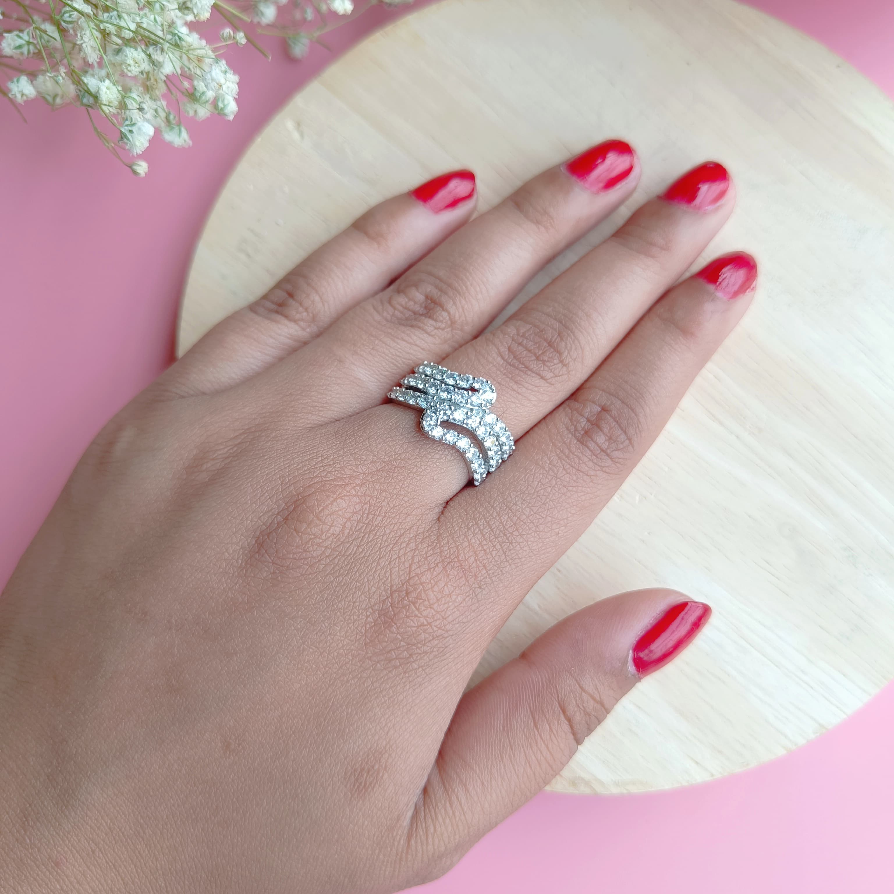 Vs Sterling silver Cocktail Ring 148