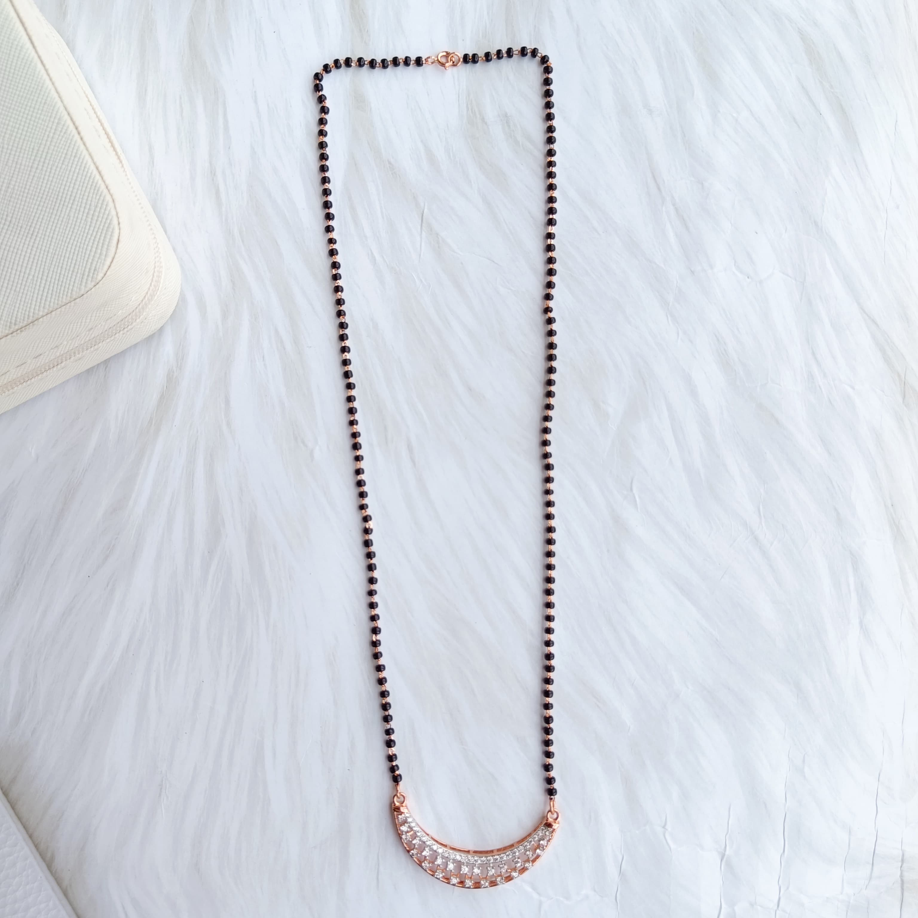 Sterling silver mangalsutra-1226 Rose gold