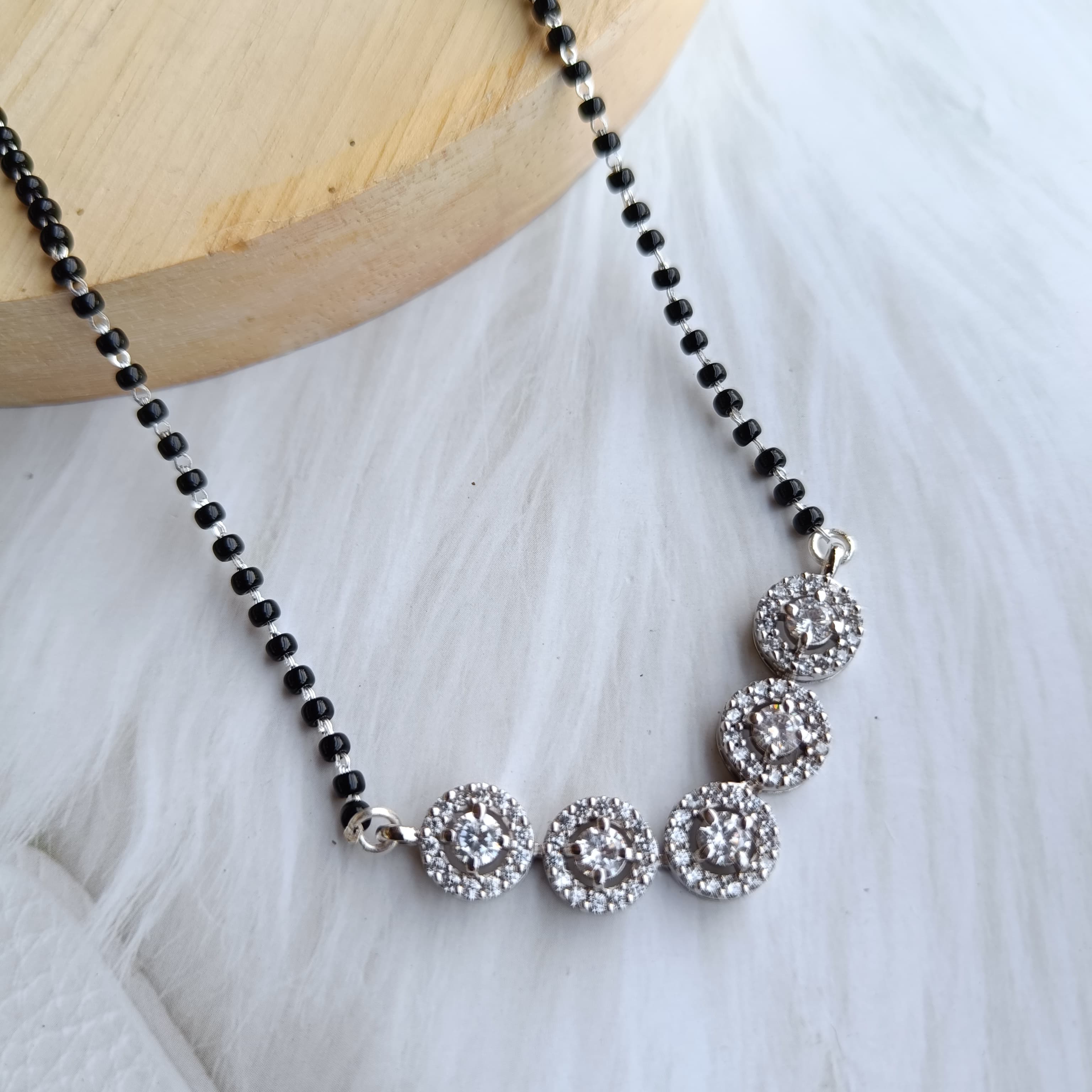 Sterling silver mangalsutra-1221 Silver