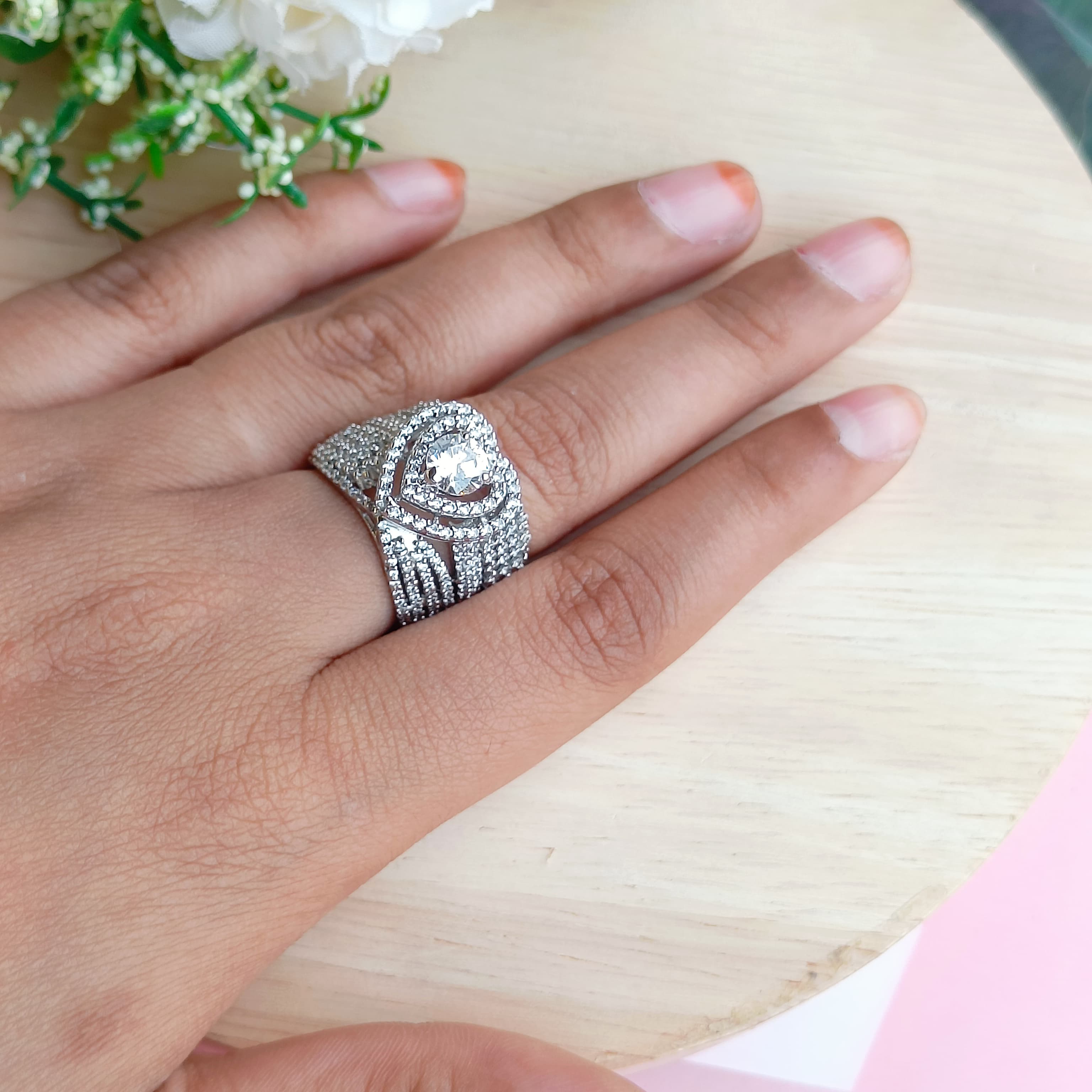 Sterling silver Cocktail Ring-165