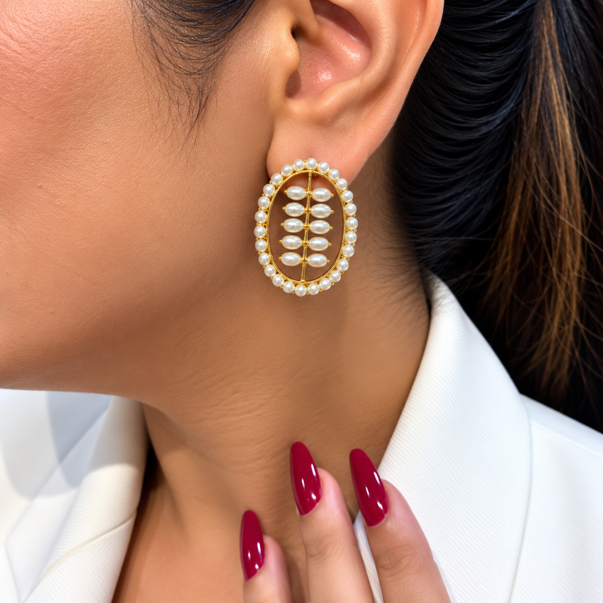 Aurelia Pearl Vine Earrings