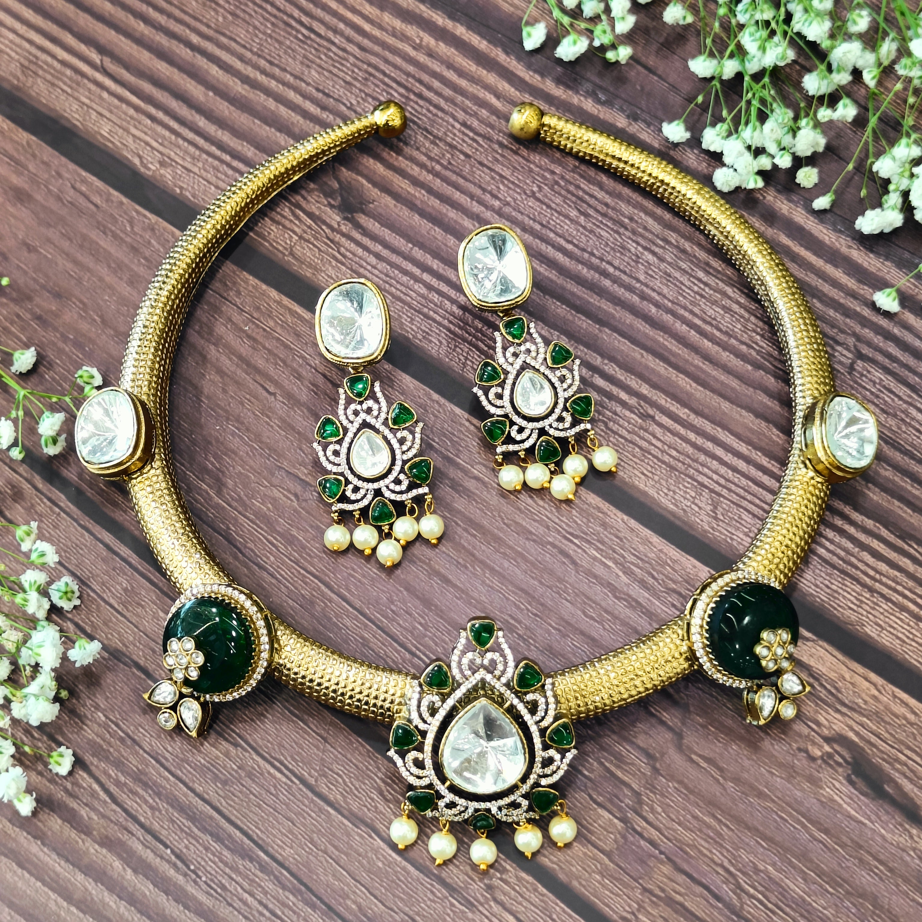 Nayaab Polki hasli Neckpiece