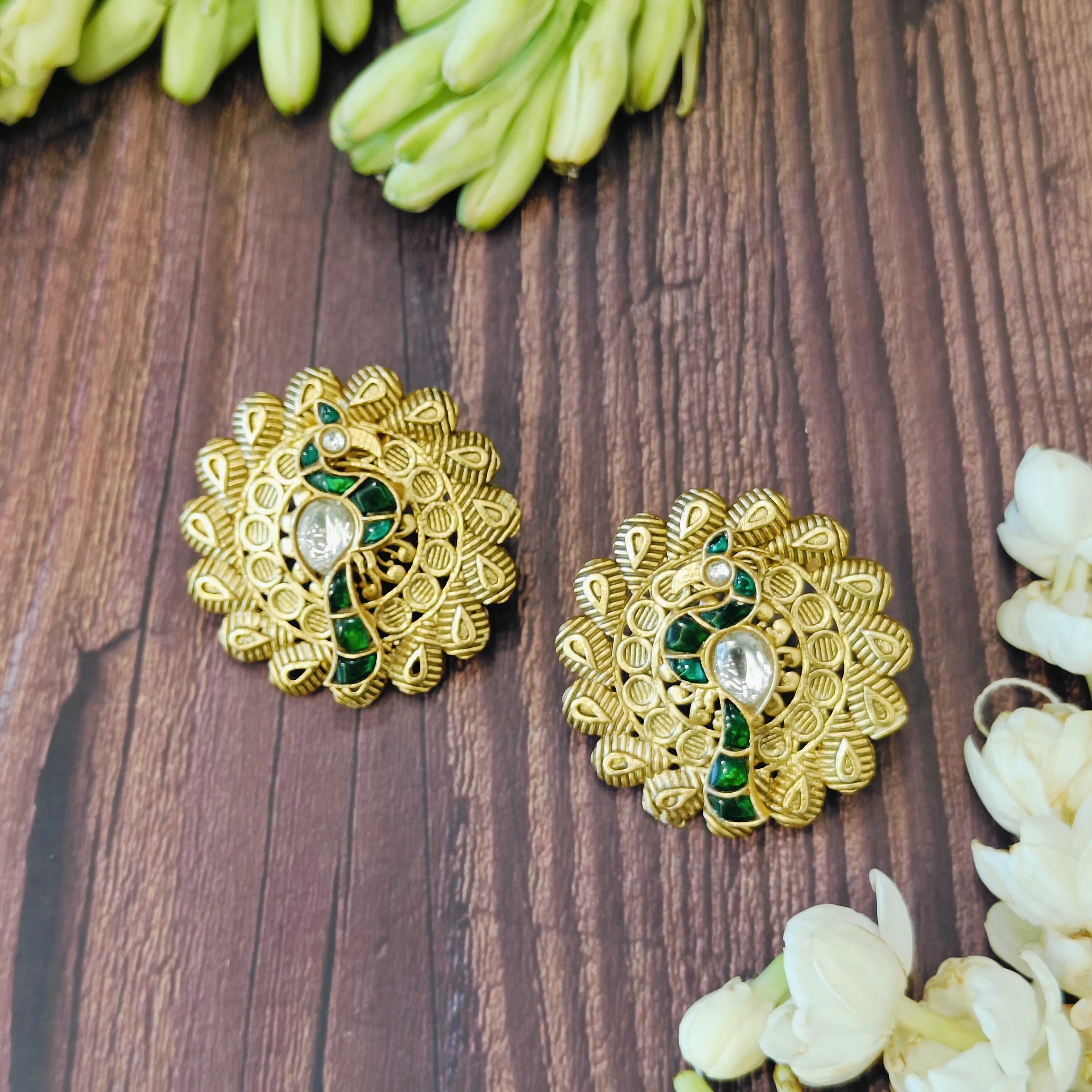 Nayaab Peacock studs