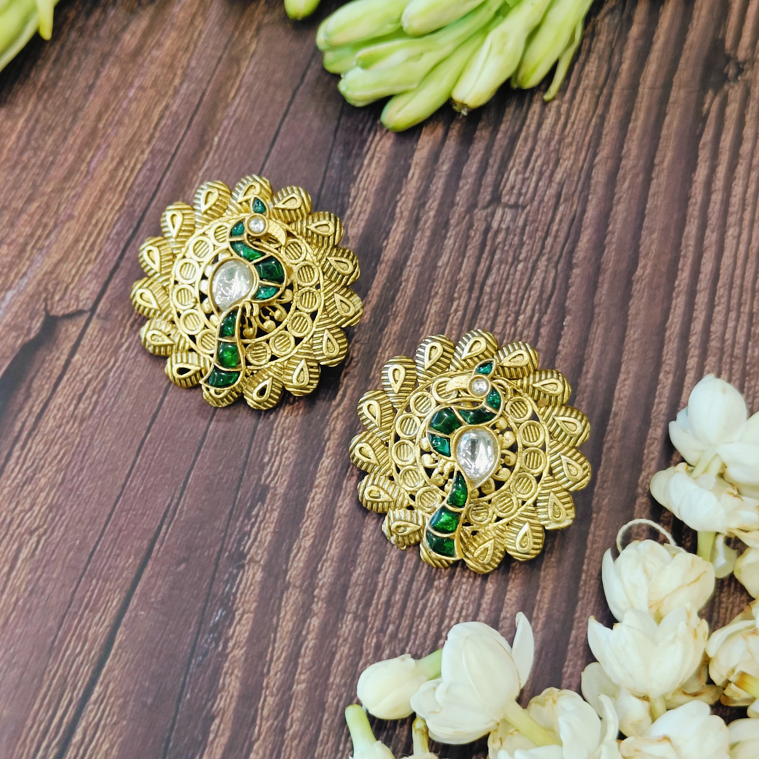 Nayaab Peacock studs