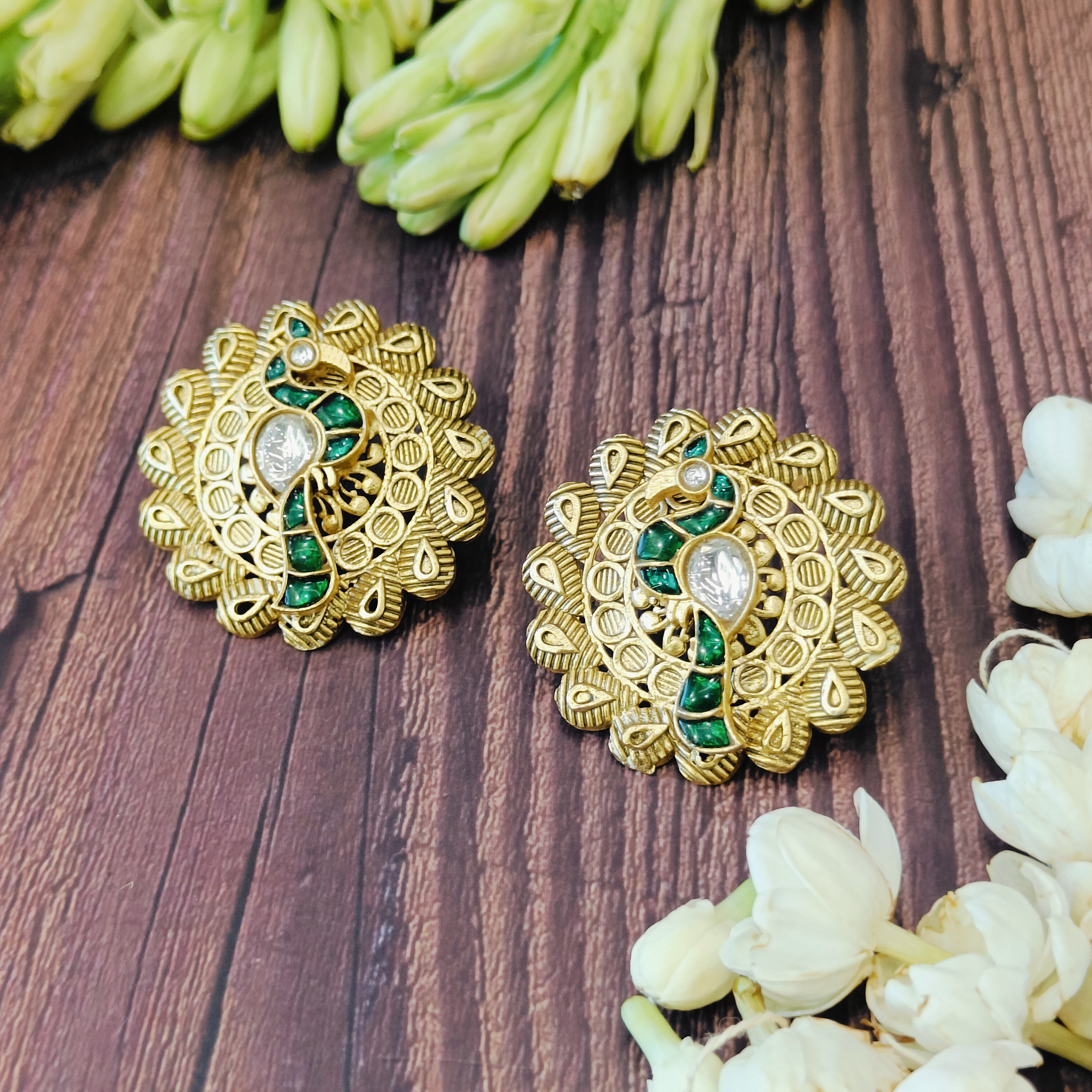 Nayaab Peacock studs