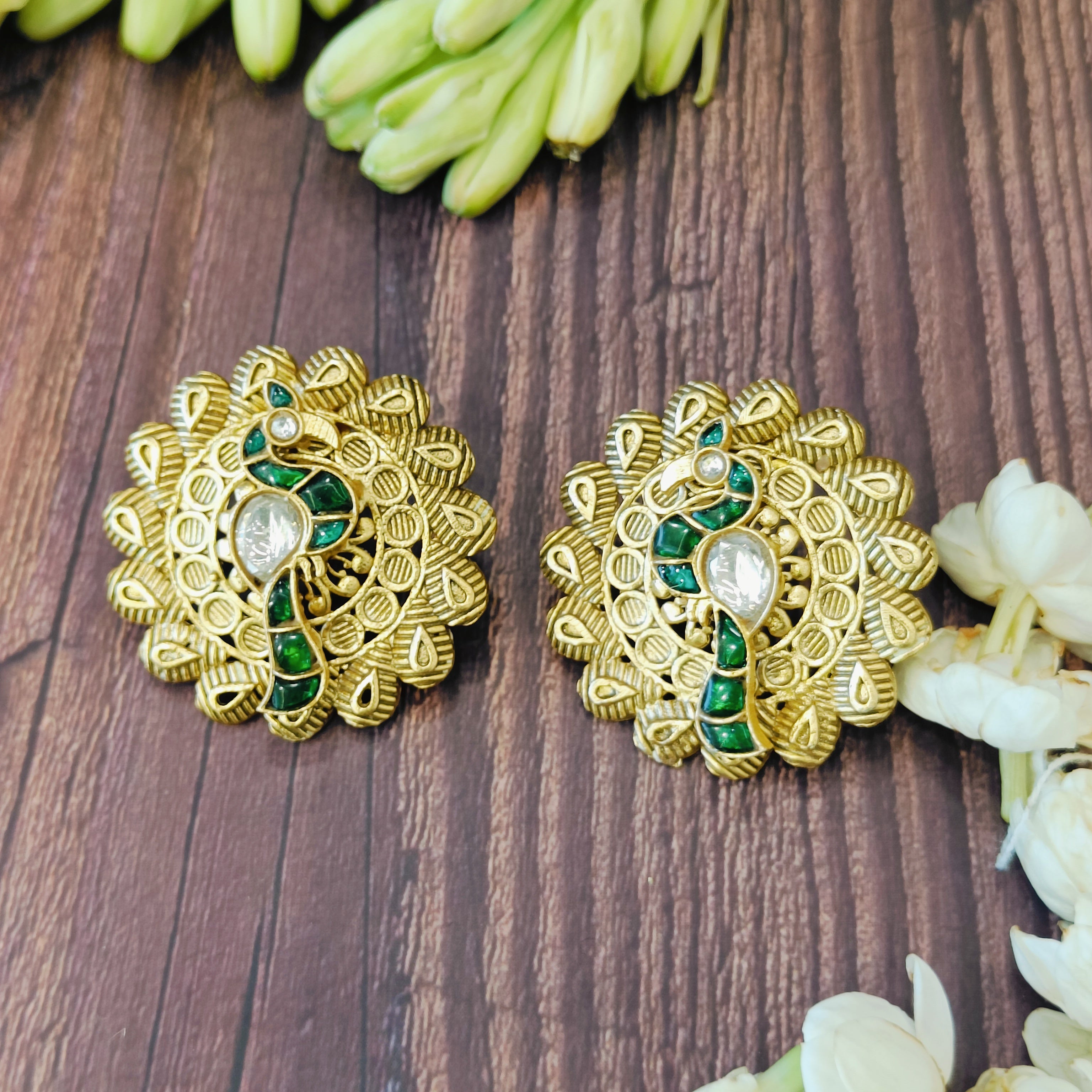 Nayaab Peacock studs