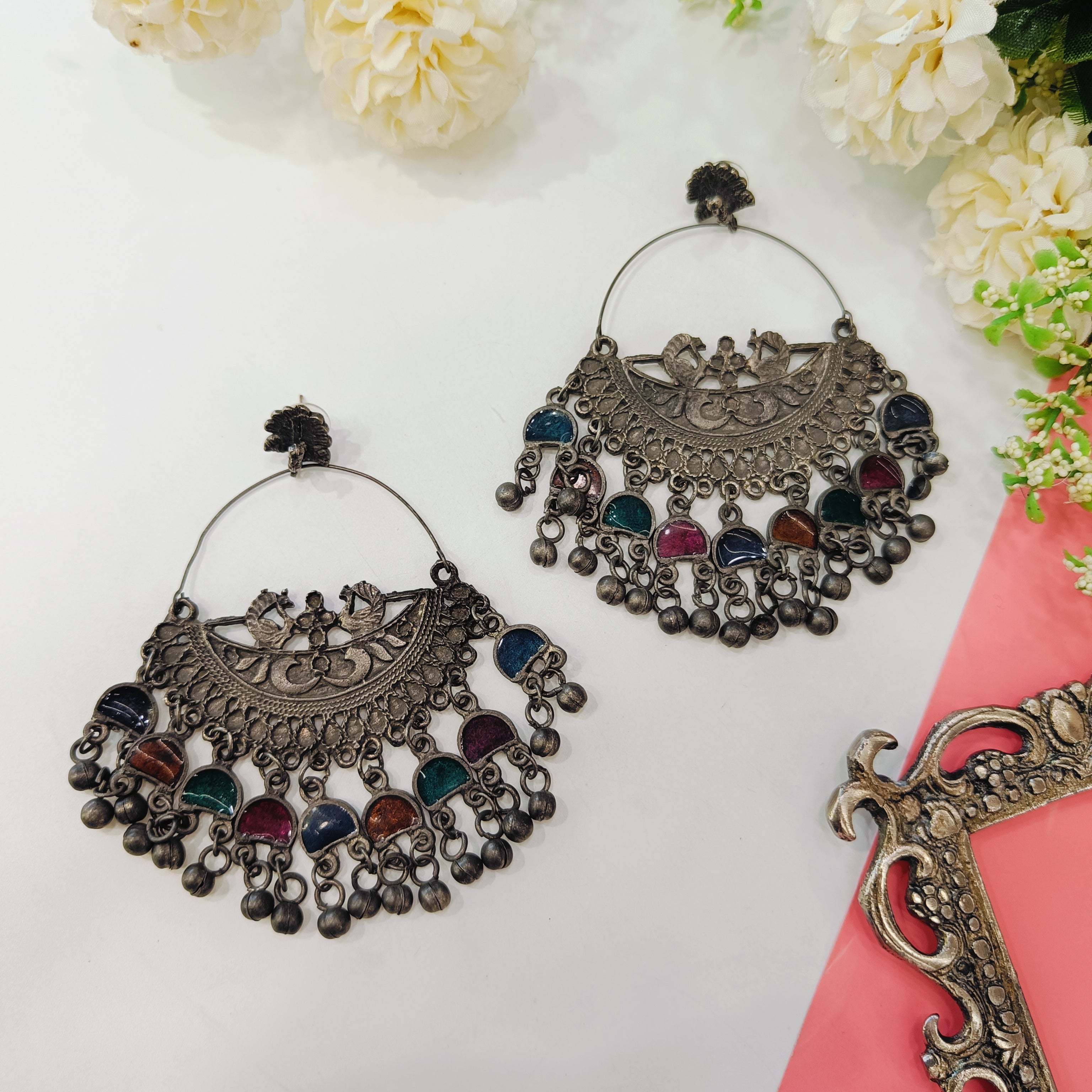 Inara peacock earrings