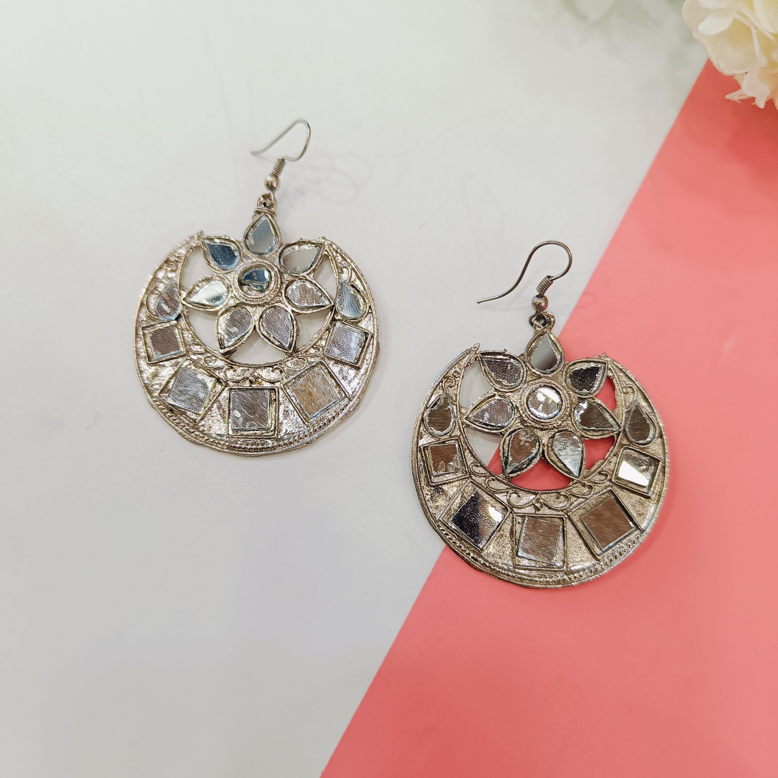 Inara moon mirror earrings