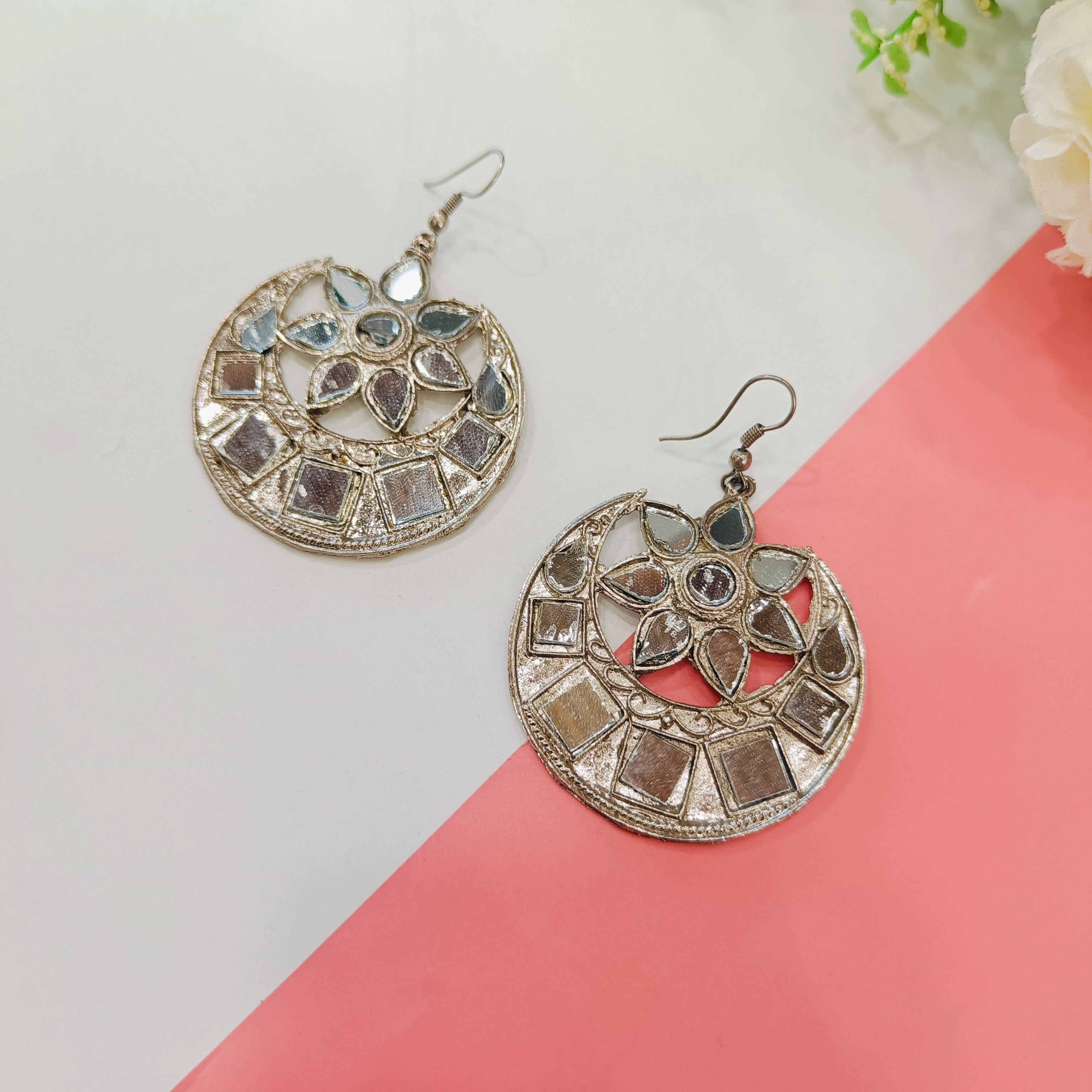 Inara moon mirror earrings