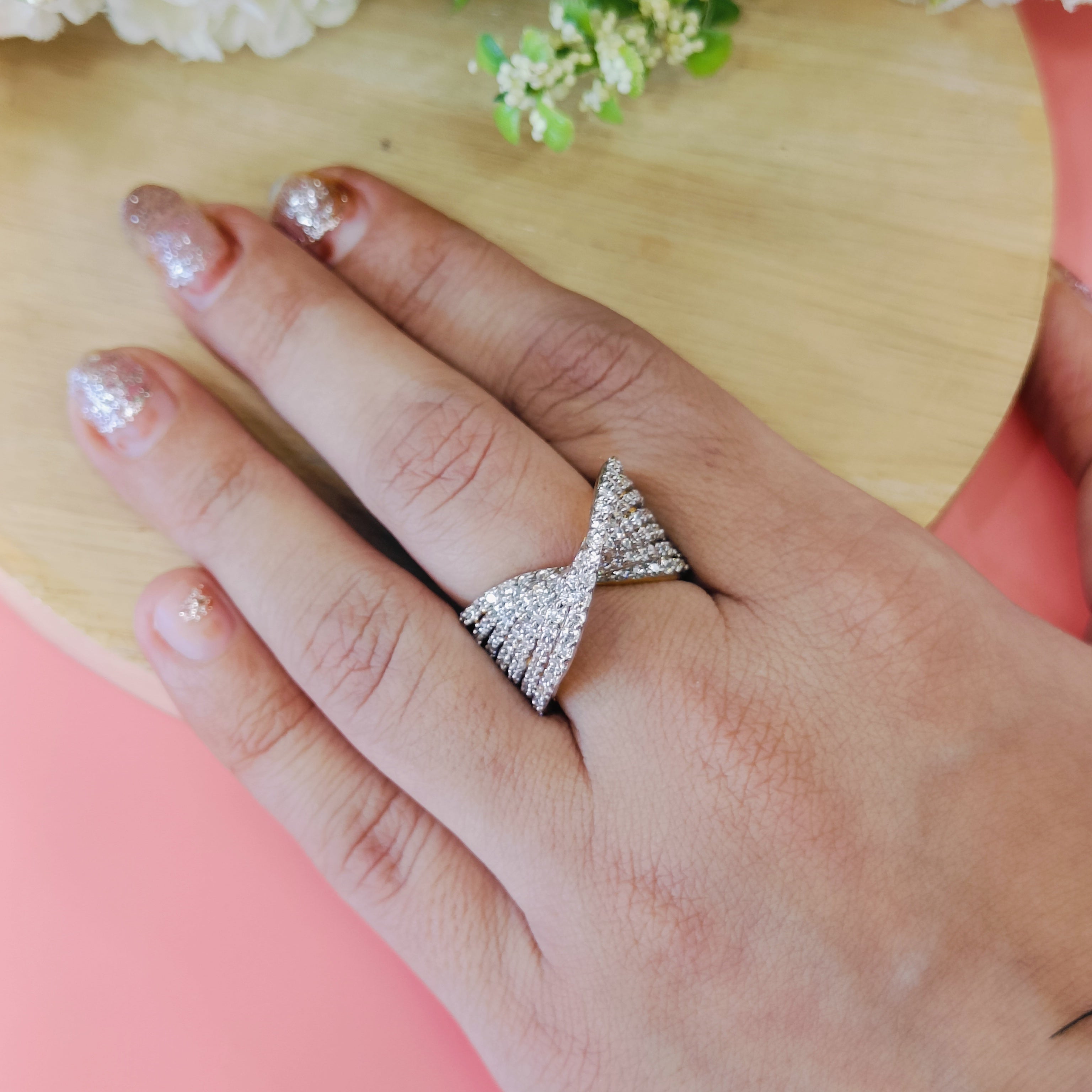 Vs Sterling Silver Cocktail Ring 184