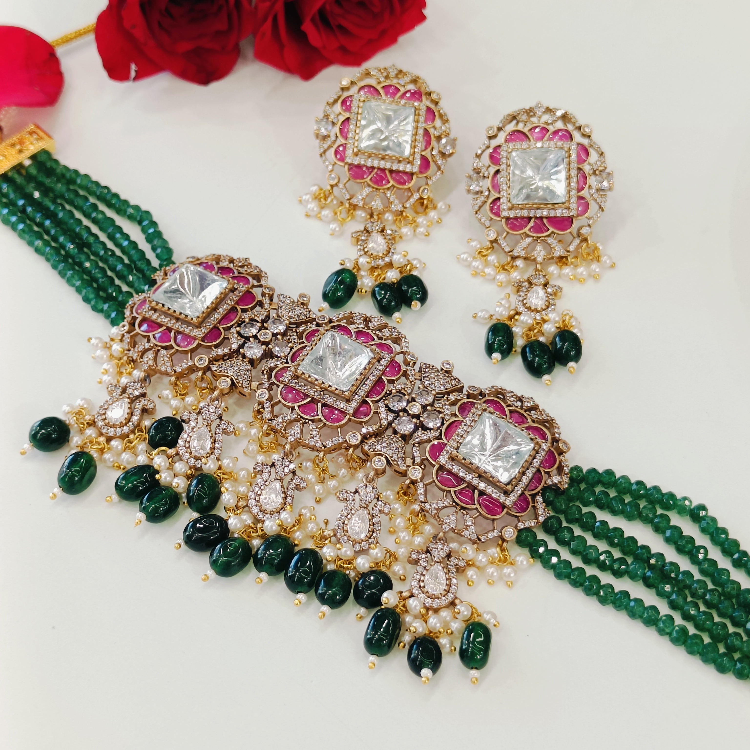 Nayaab Jiya Polki choker