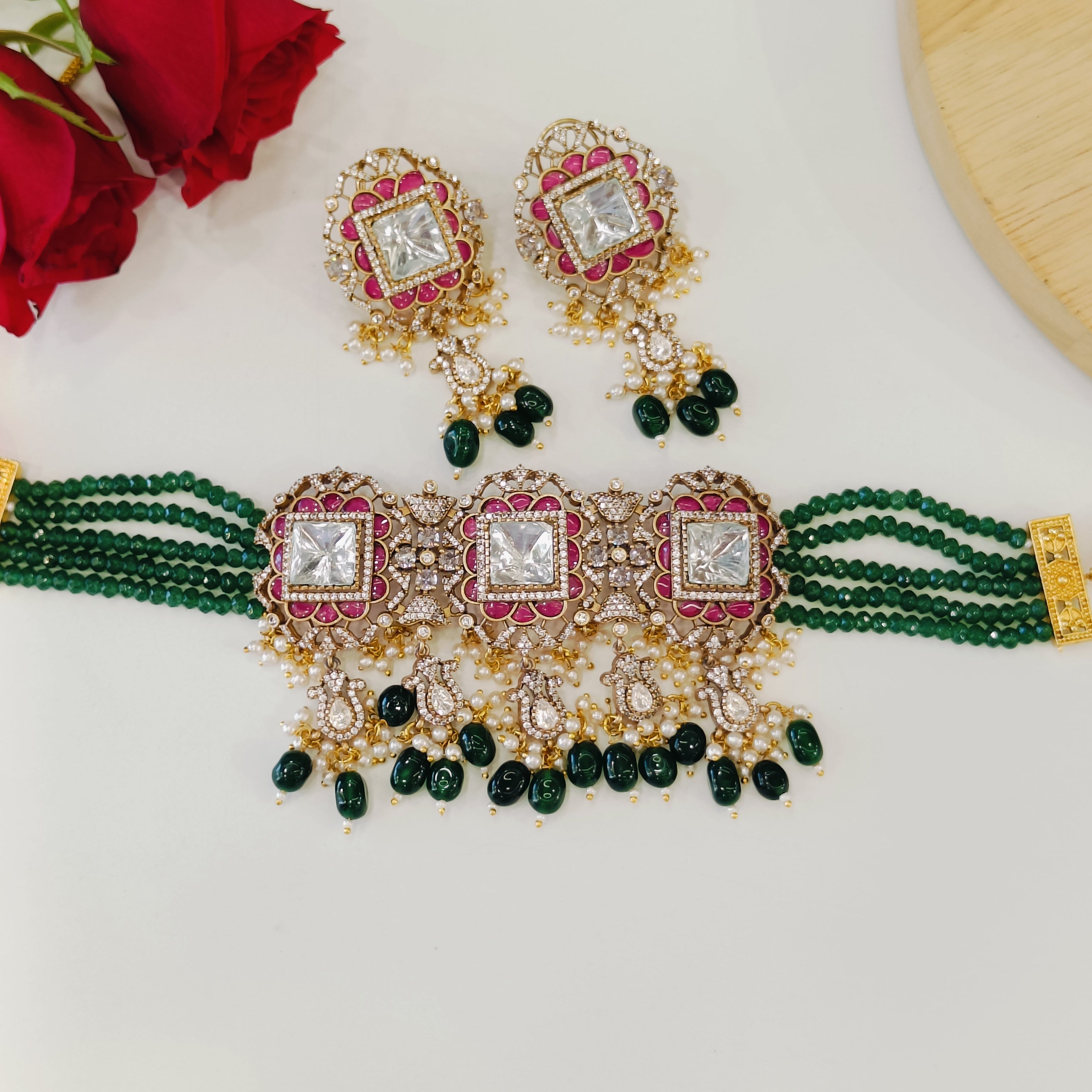 Nayaab Jiya Polki choker