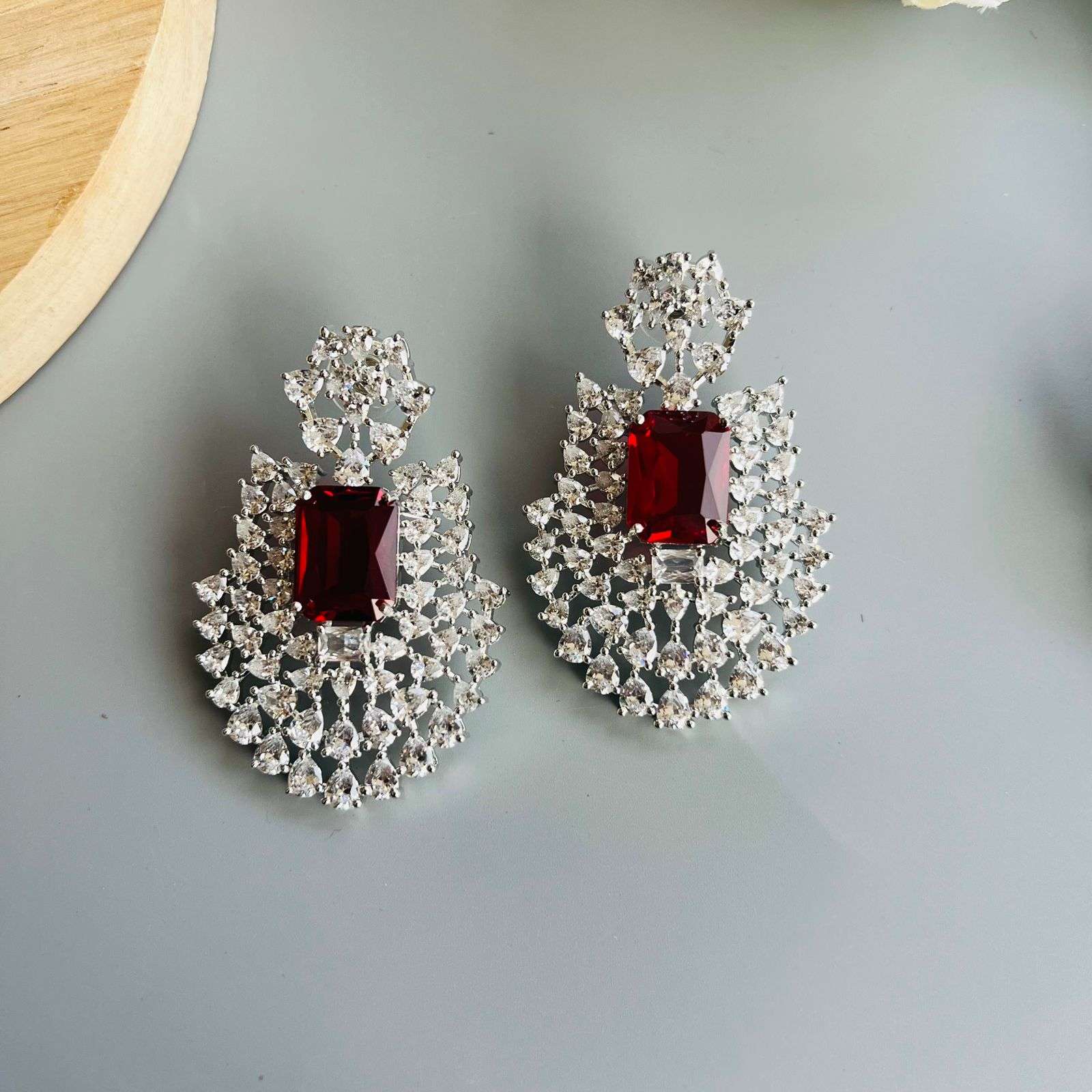 Ad Opal earrings Velvet box by Shweta