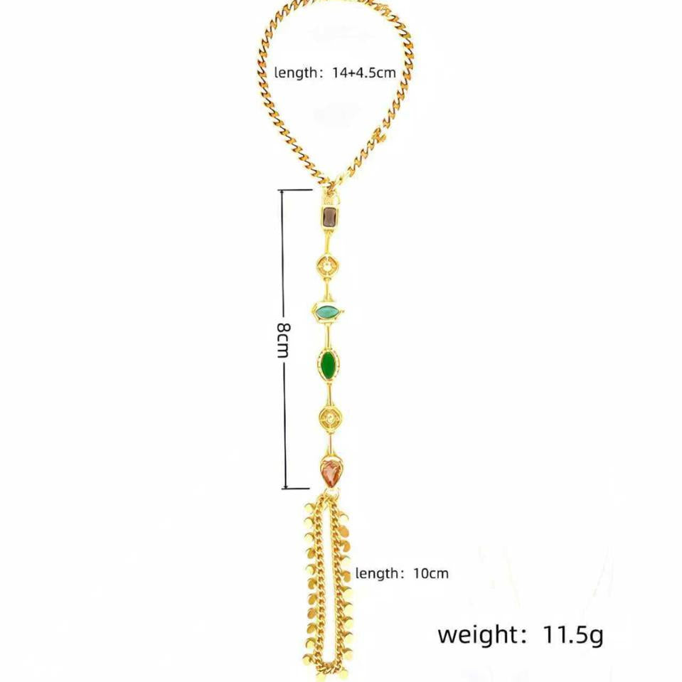 Layla Multi-Stone Radiant Hand Harness