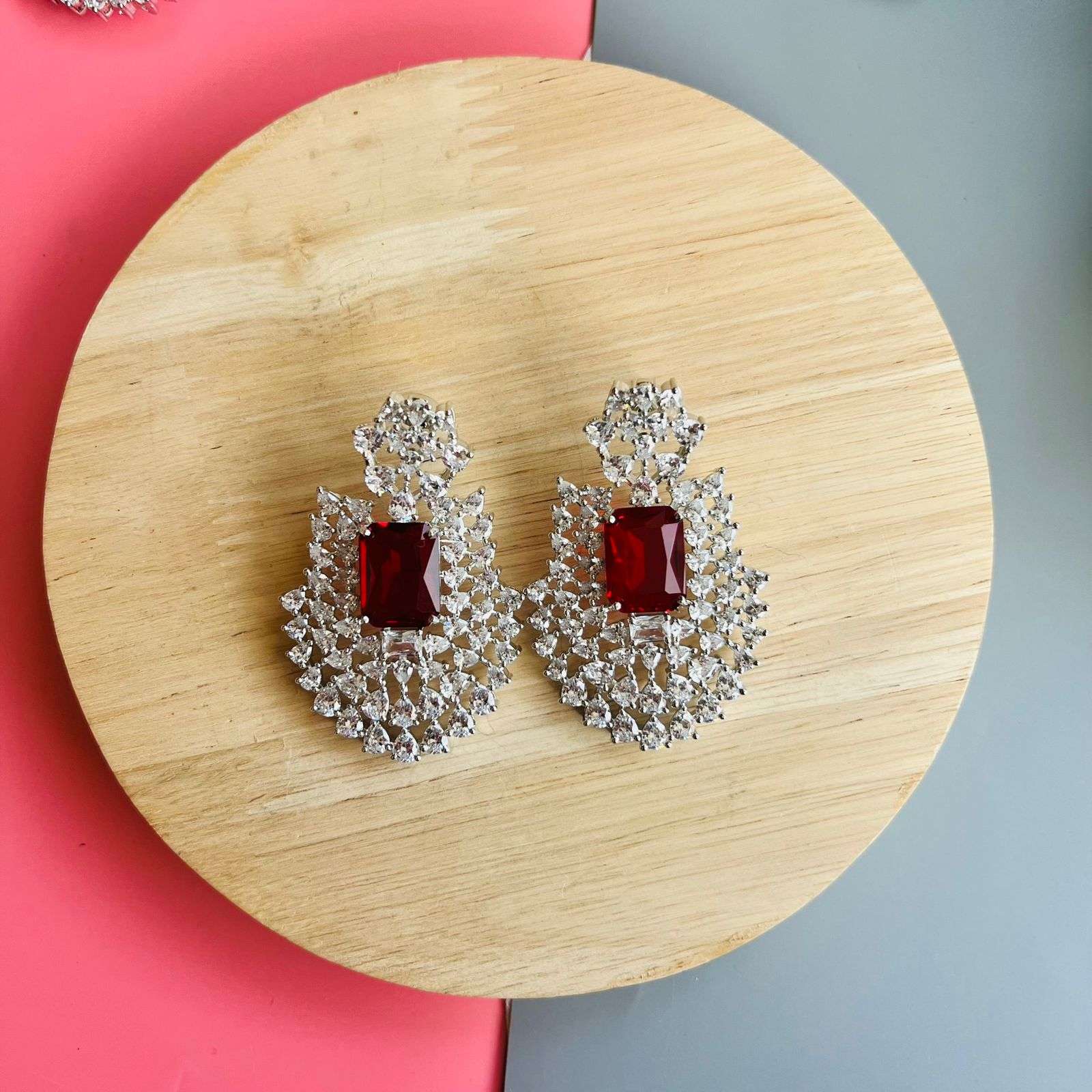 Ad Opal earrings Velvet box by Shweta