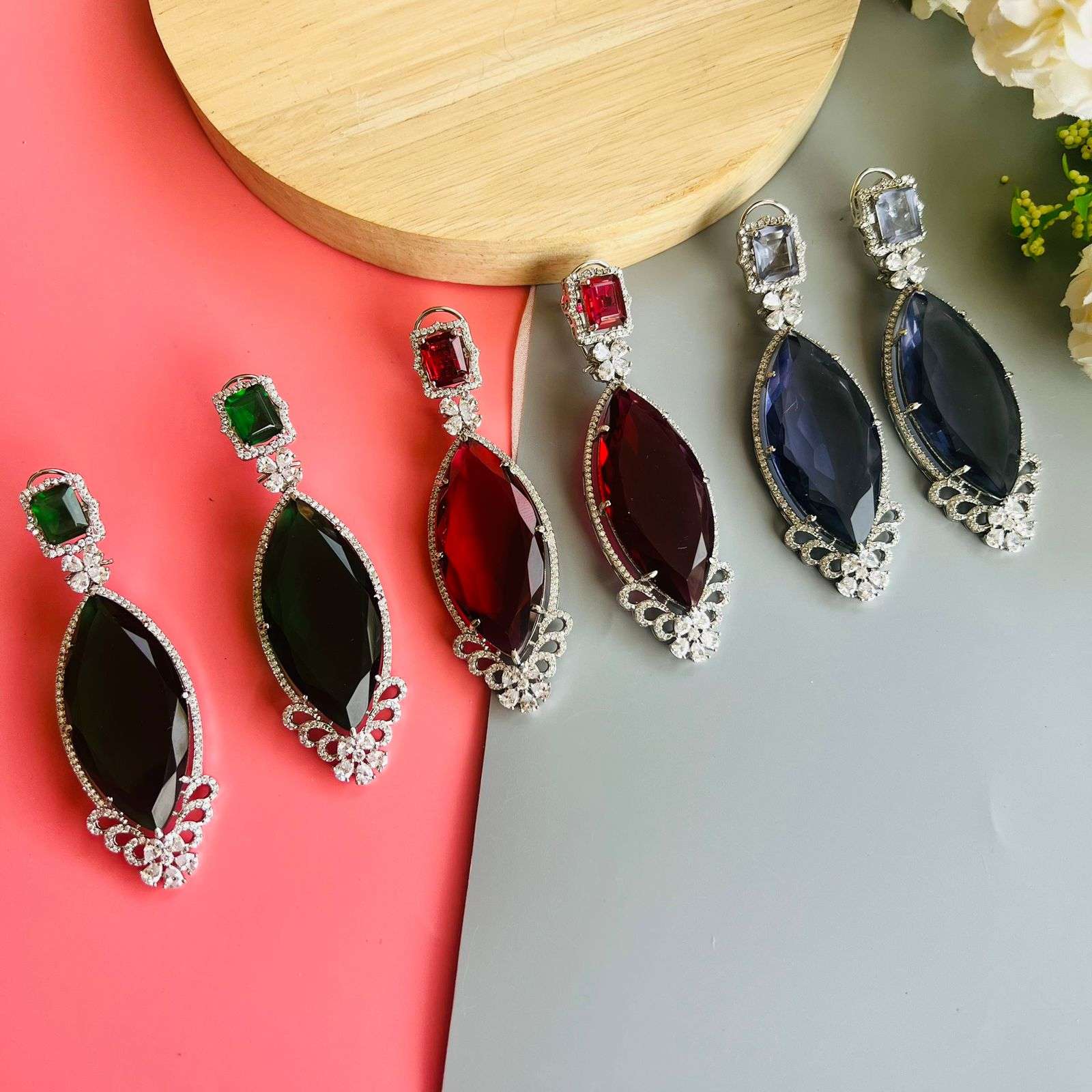 Ad Kinjal earrings Velvet box by Shweta
