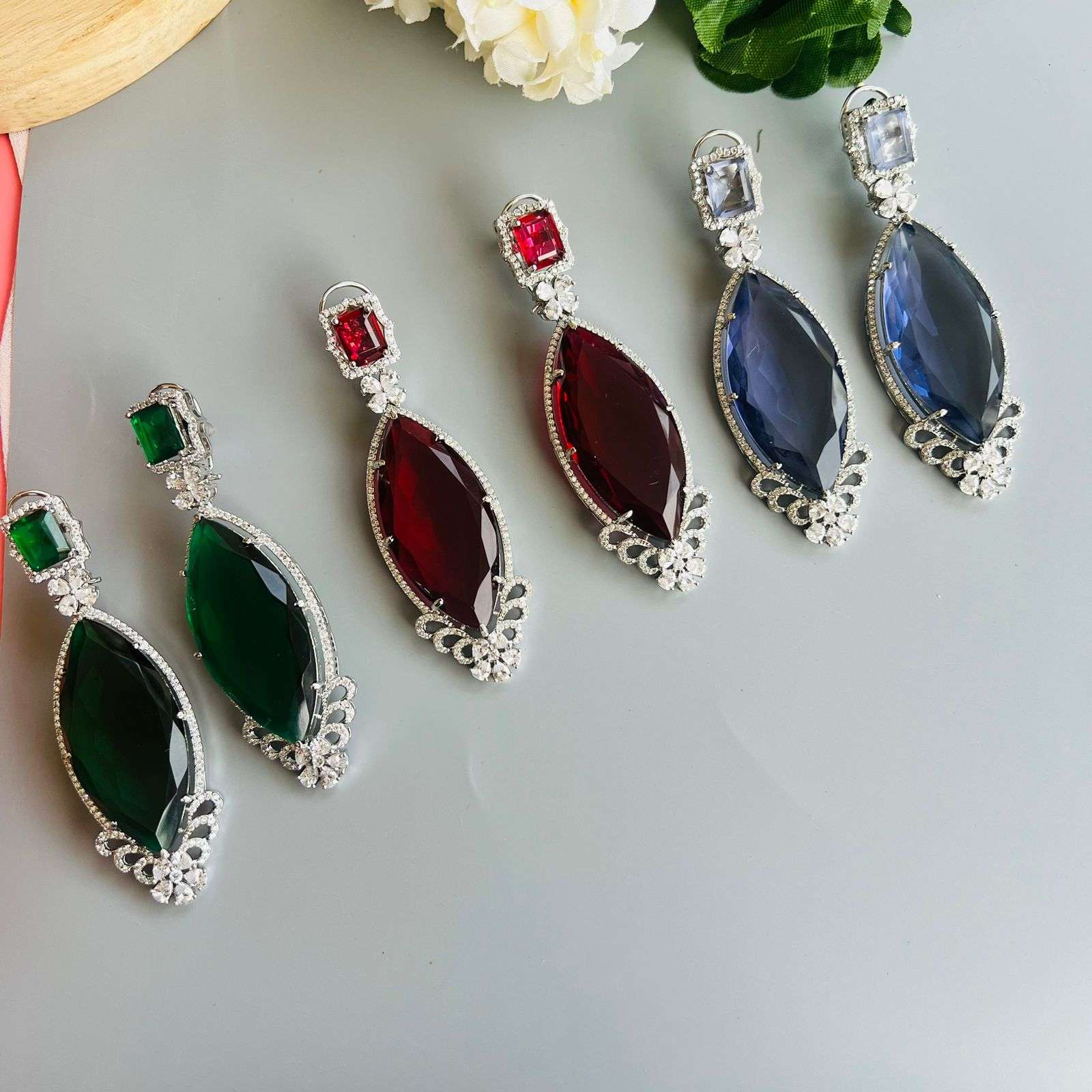 Ad Kinjal earrings Velvet box by Shweta