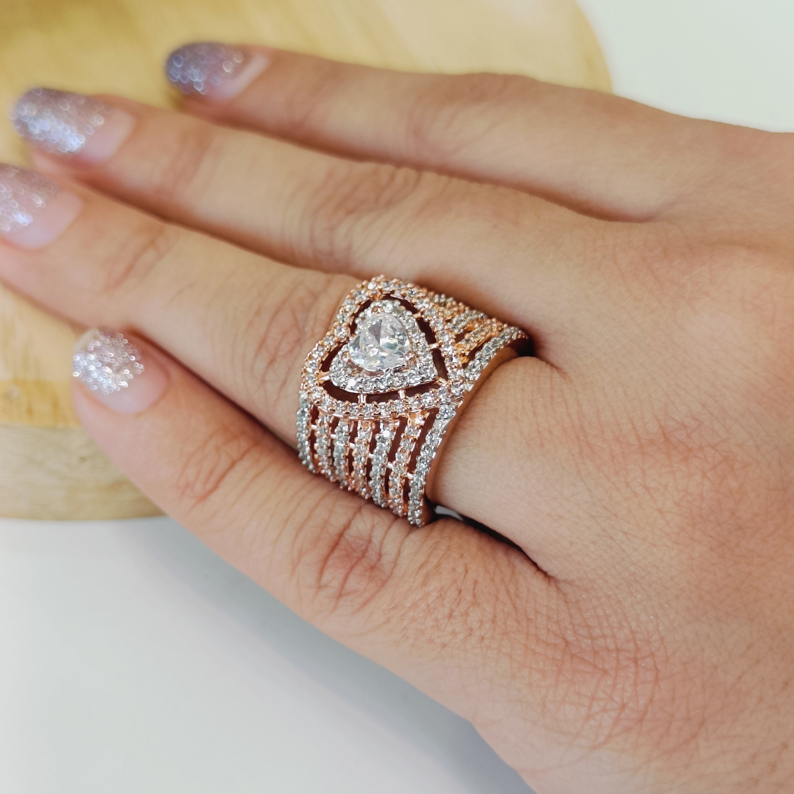 Vs sterling silver cocktail ring 166