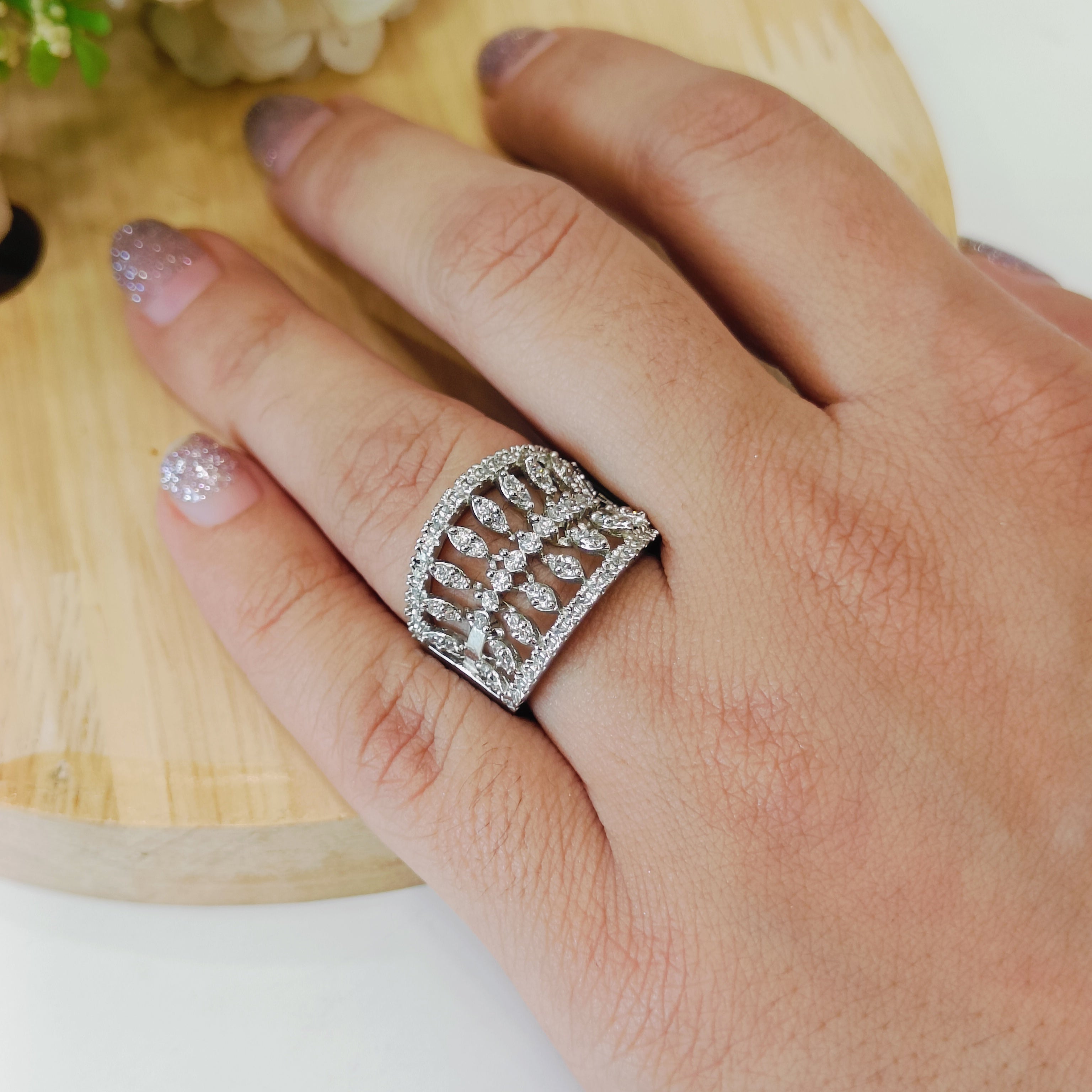 Vs sterling silver cocktail ring 176