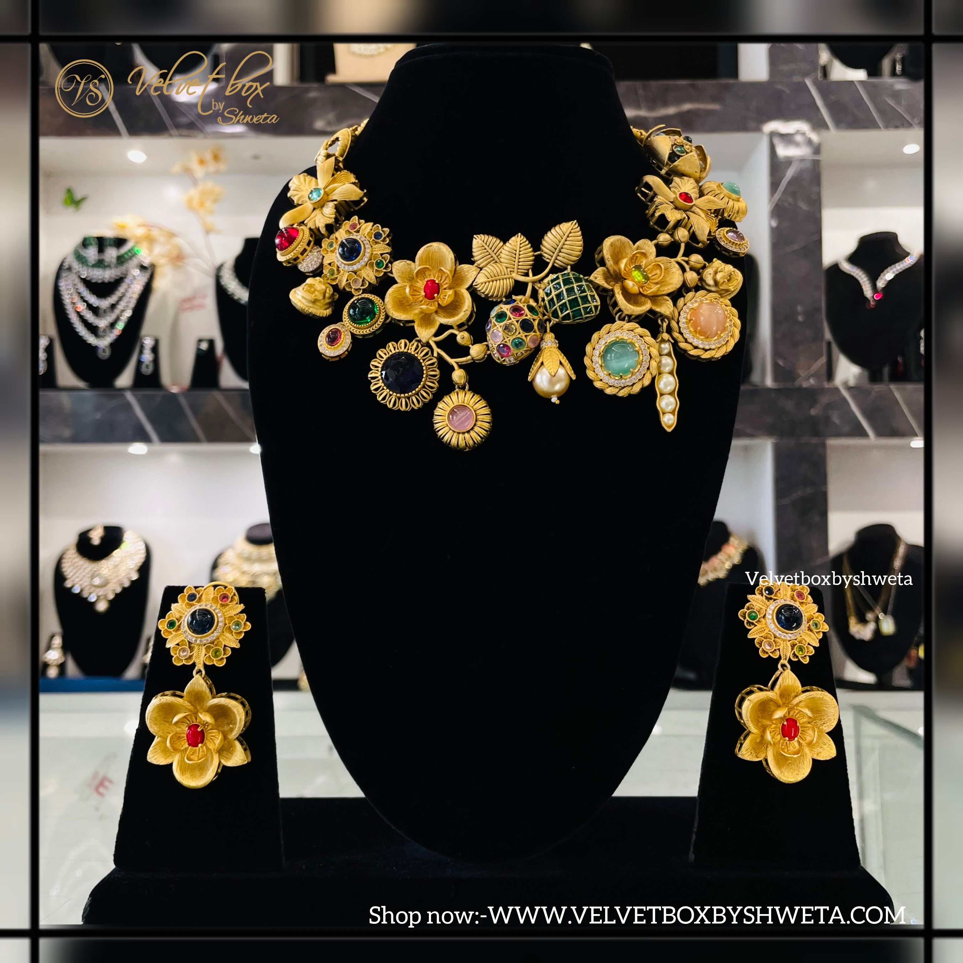 Nayaab Ayesha Polki Neckpiece