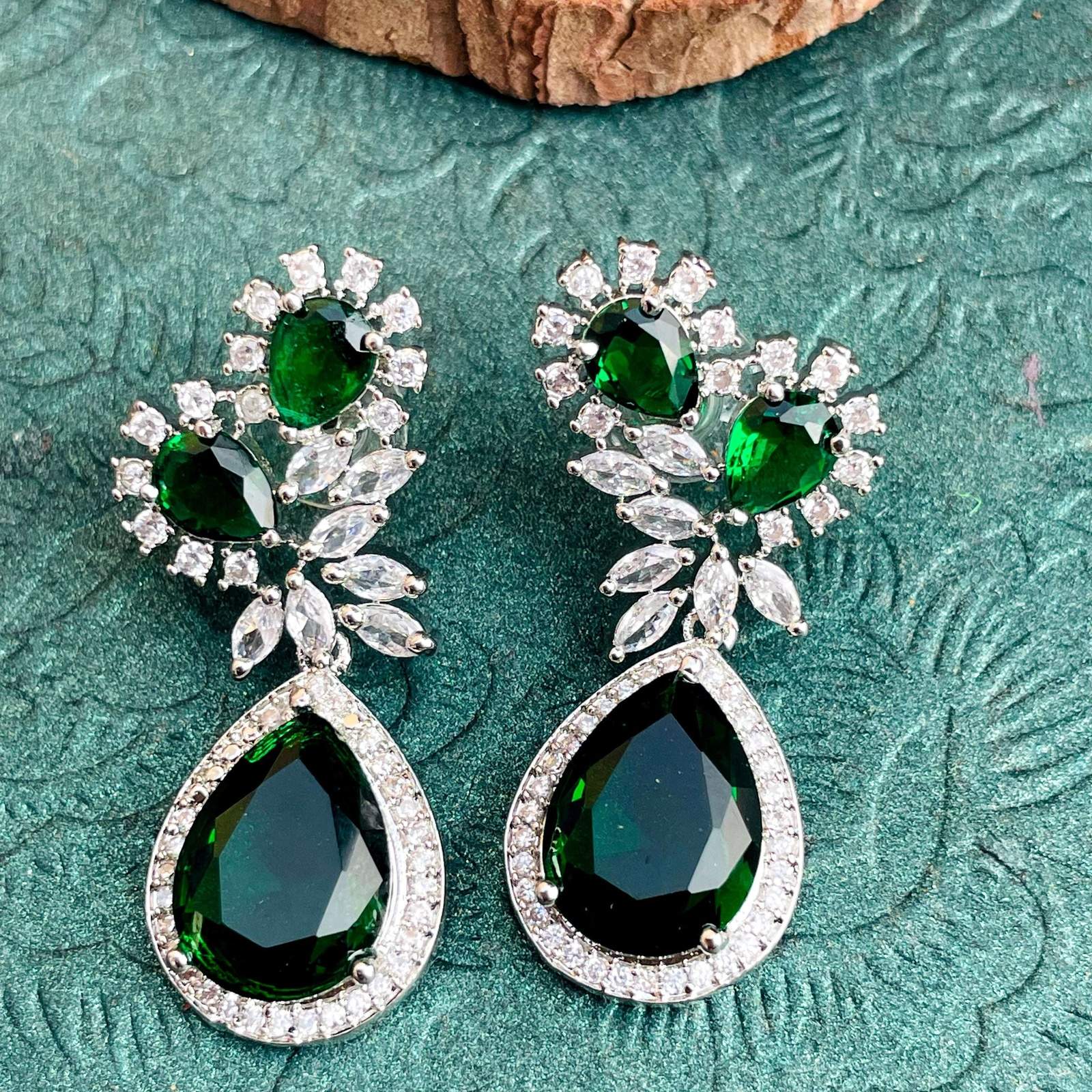 V.s Riya Ad earrings Velvet box by Shweta