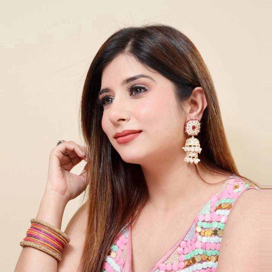 Nayaab jhansi Earrings Velvet box by Shweta