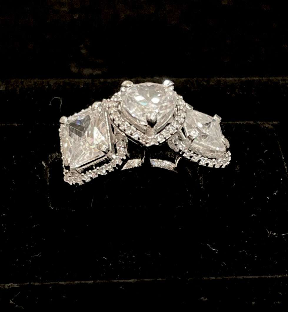 Vs Sterling Silver Cocktail Ring 012 Velvet box by Shweta